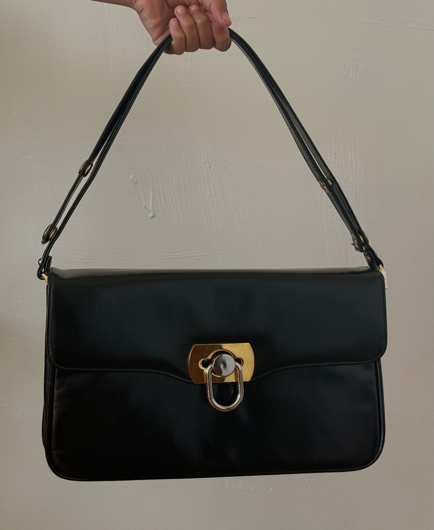 VINTAGE HENRI FENSTEUR BLACK LEATHER PURSE