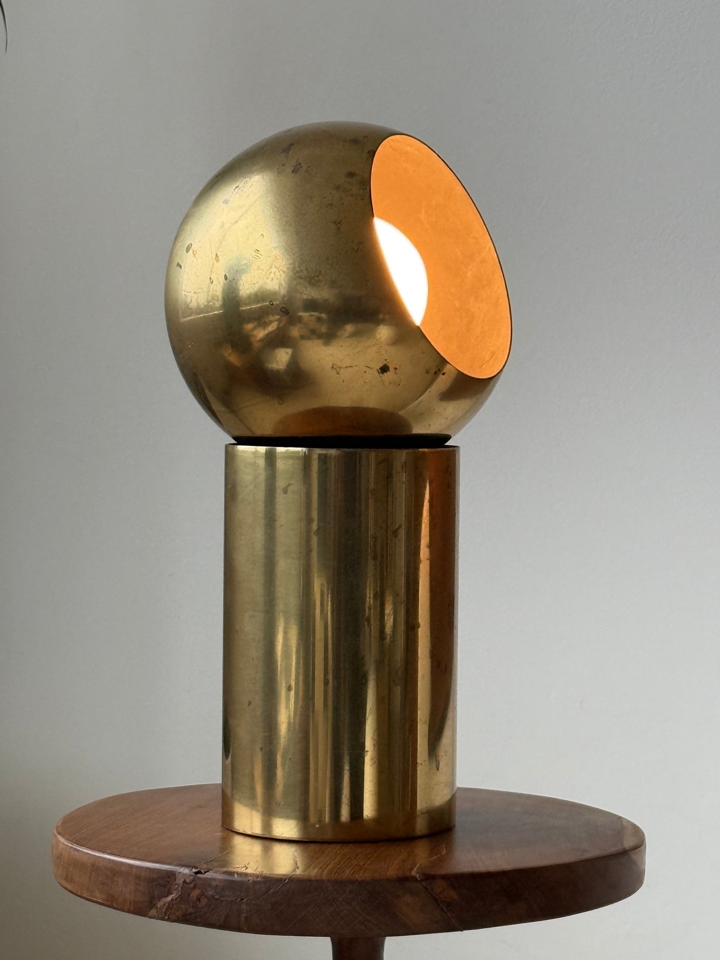 1970s MCM EYEBALL BRASS LAMP