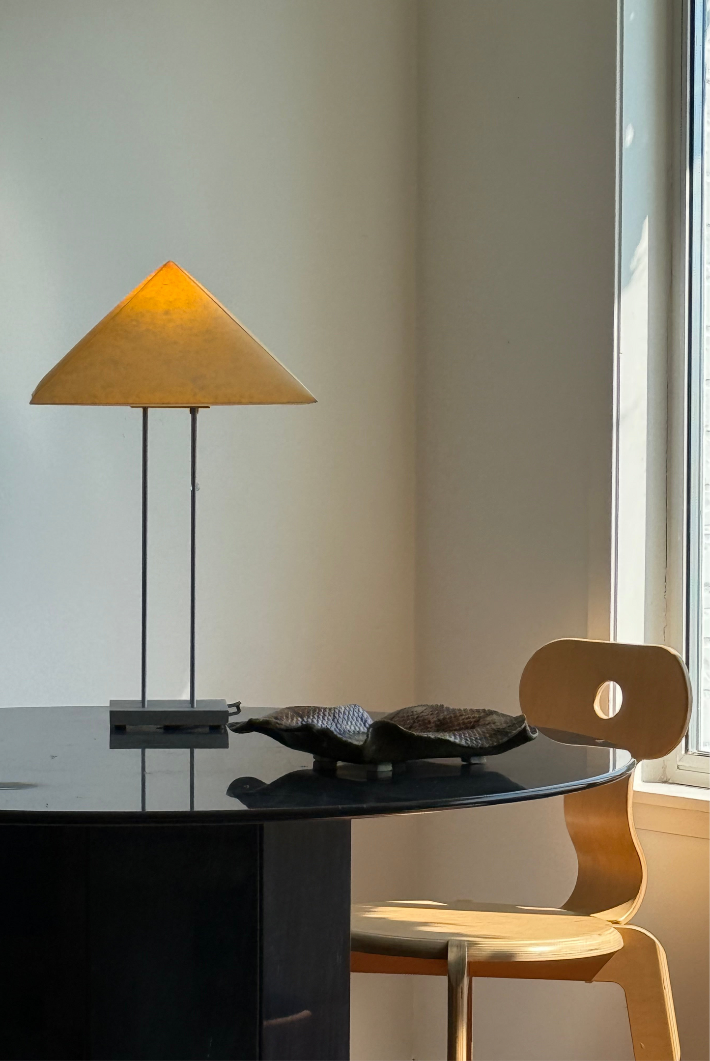 1990s Metal & Paper Lamp