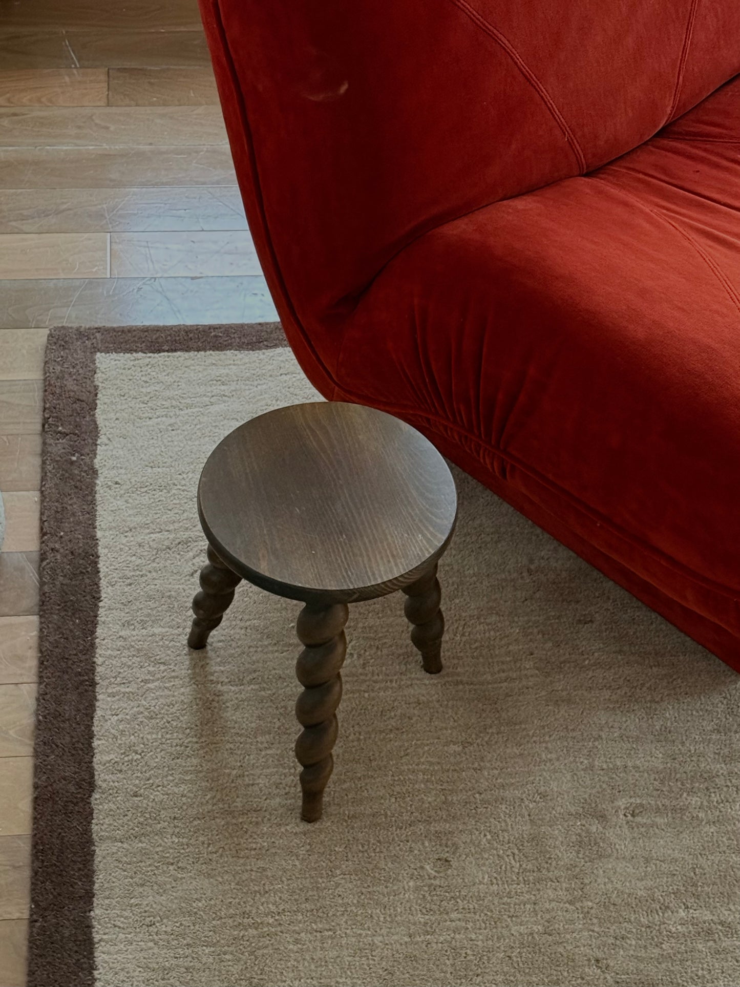 1960s/ 1970s FRENCH SPIRAL TRIPOD TABLE