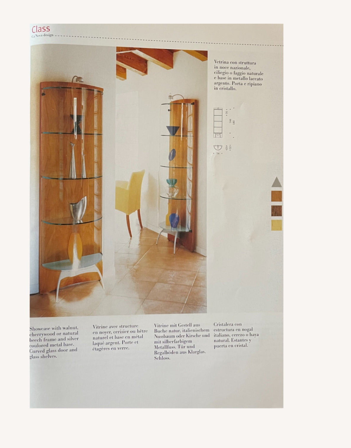 1990s CATTELAN ITALIA ART DECO STYLE SHELF
