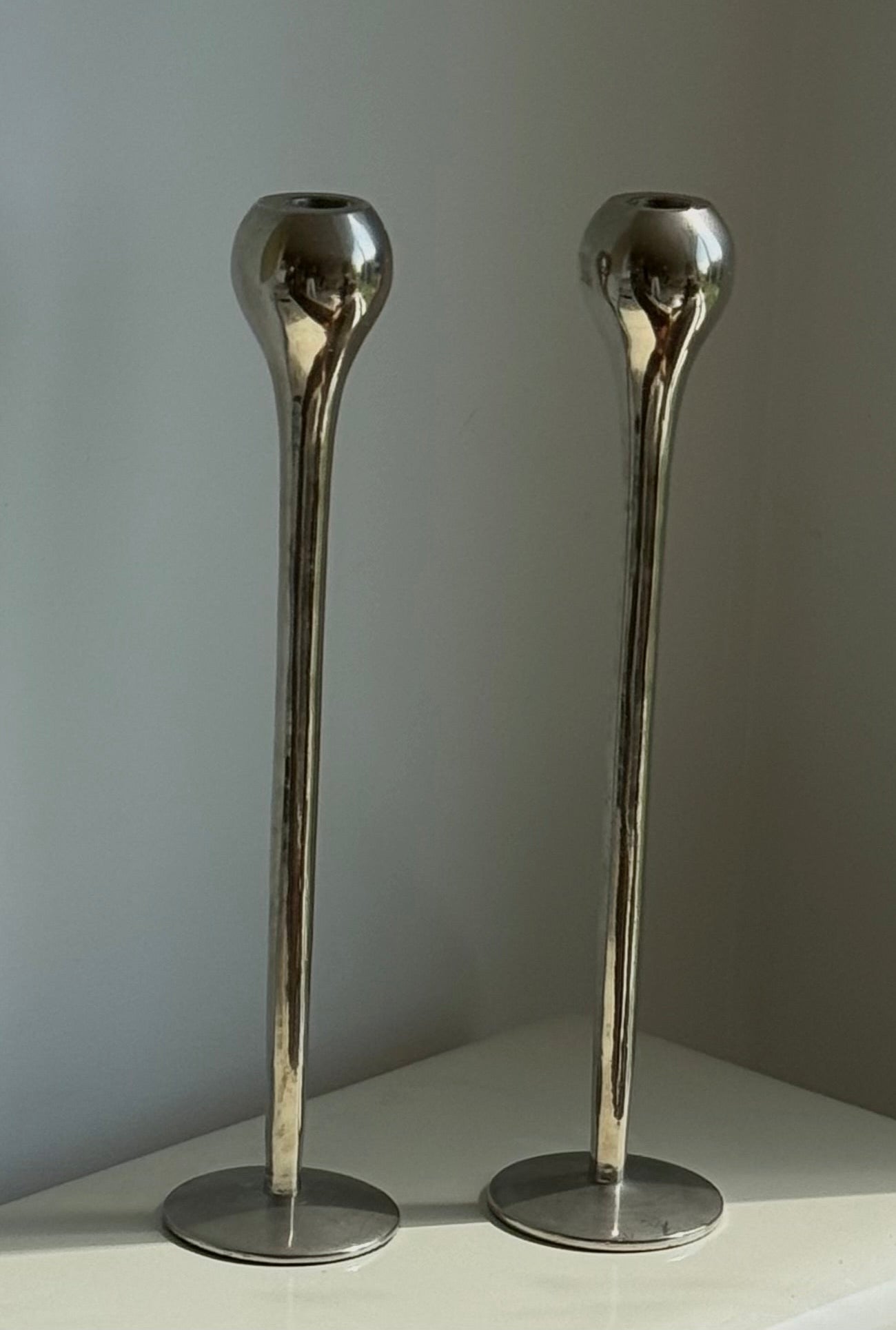 Modernist Aluminum candle holders
