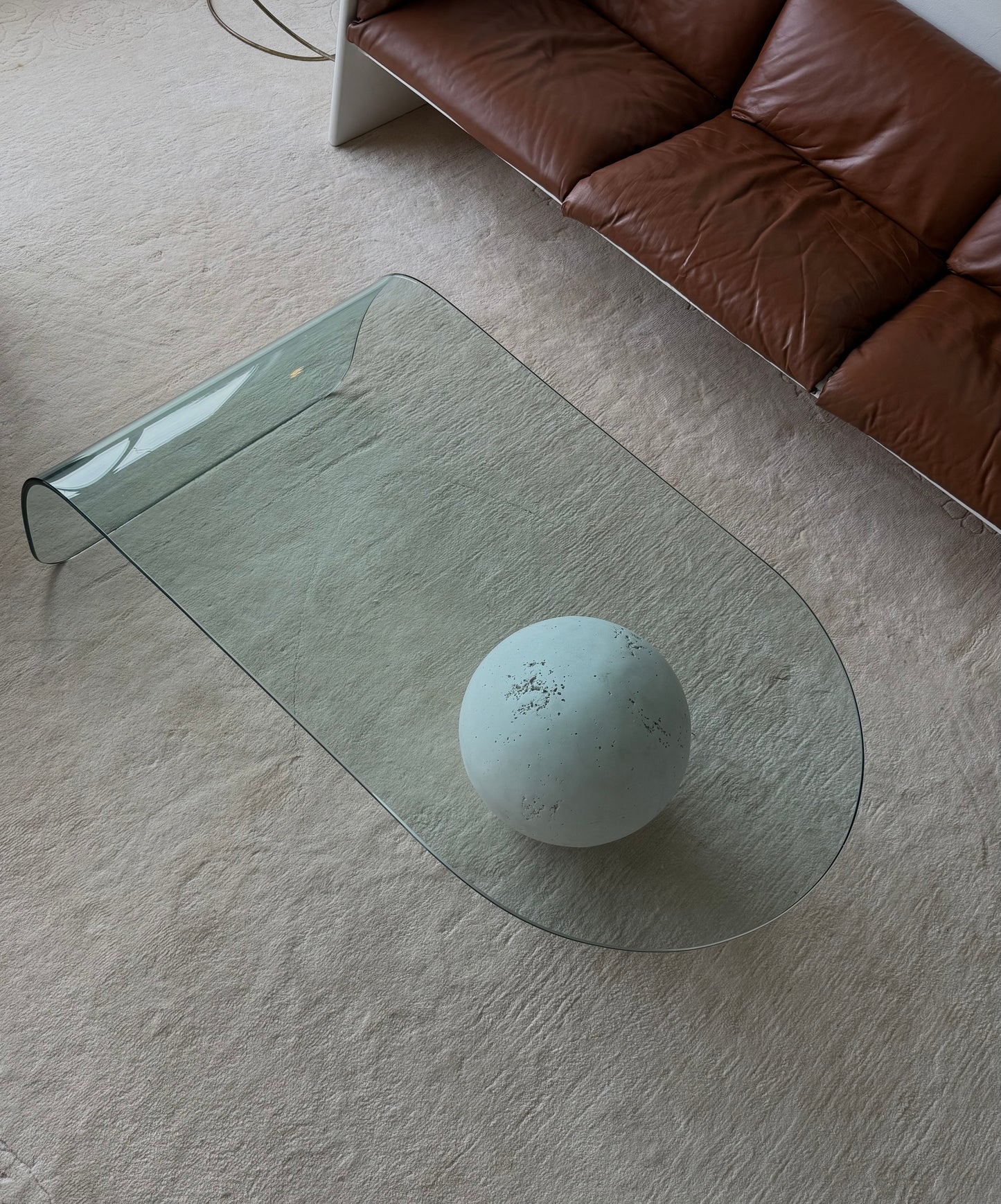 1980s WATERFALL & PLASTER COFFEE TABLE