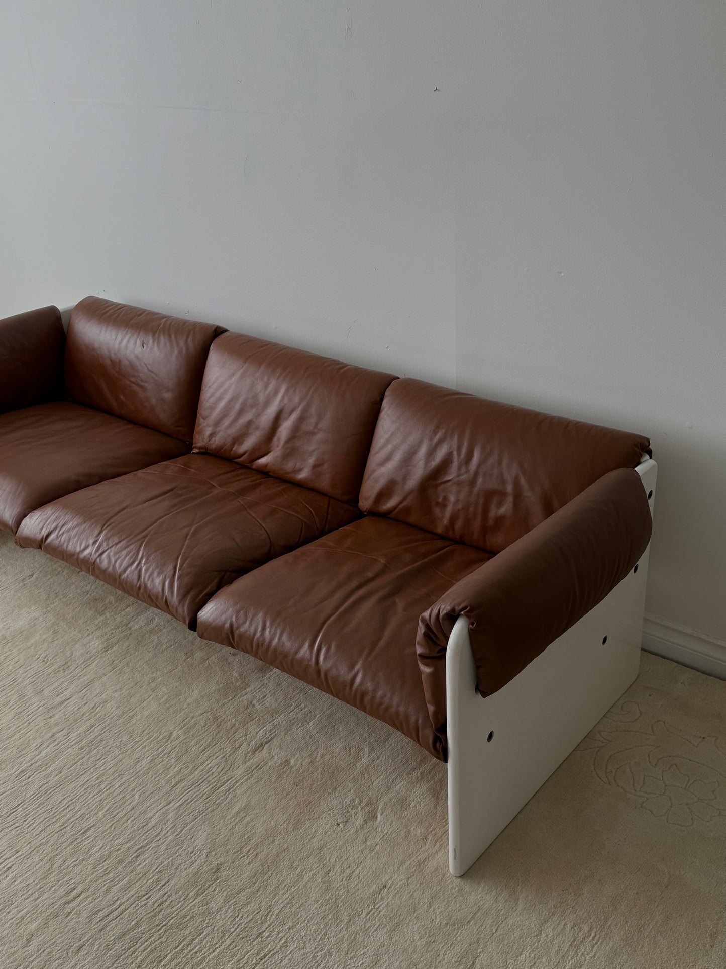 1960s MULLER & STEWART LEATHER SOFA