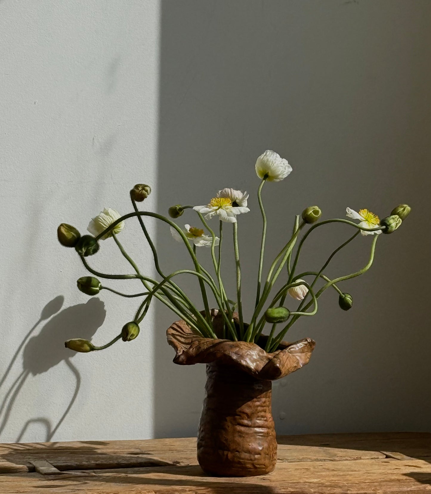 VINTAGE Textured Sculptural VASE