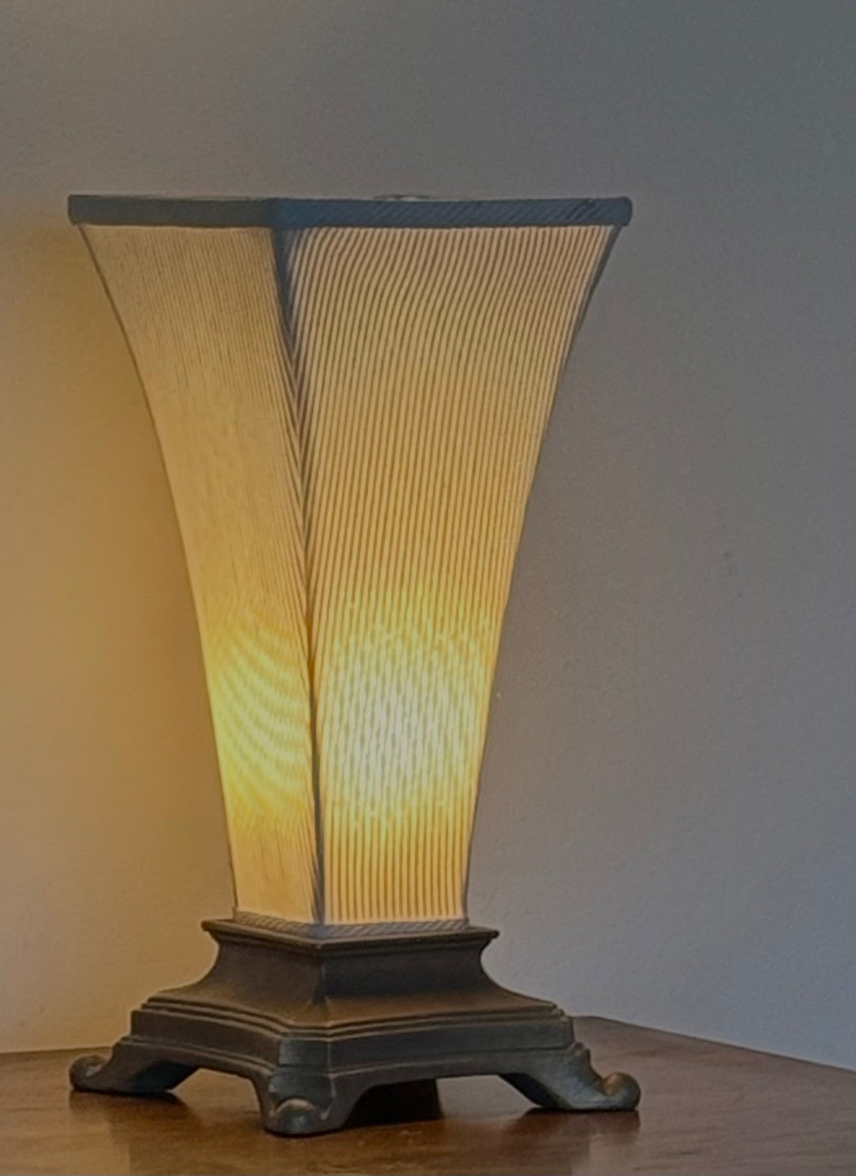 EARLY 2000s PLASTER & FABRIC LAMP