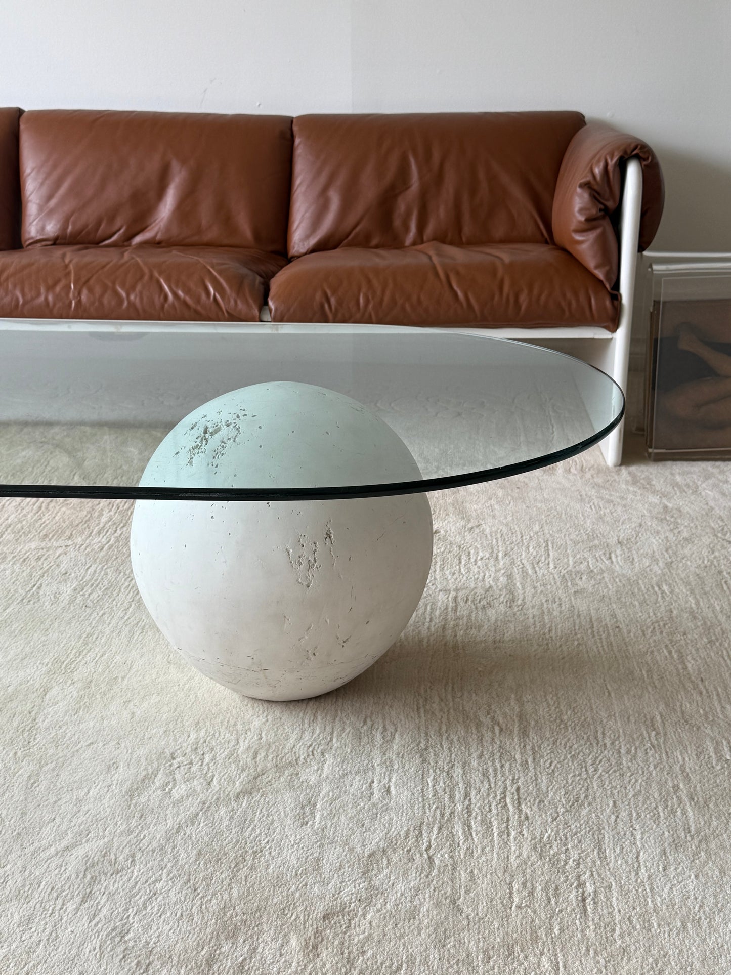 1980s WATERFALL & PLASTER COFFEE TABLE