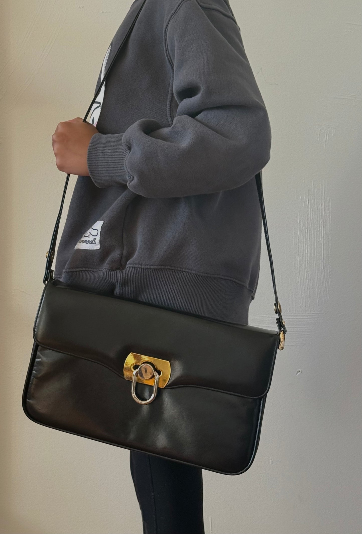 VINTAGE HENRI FENSTEUR BLACK LEATHER PURSE