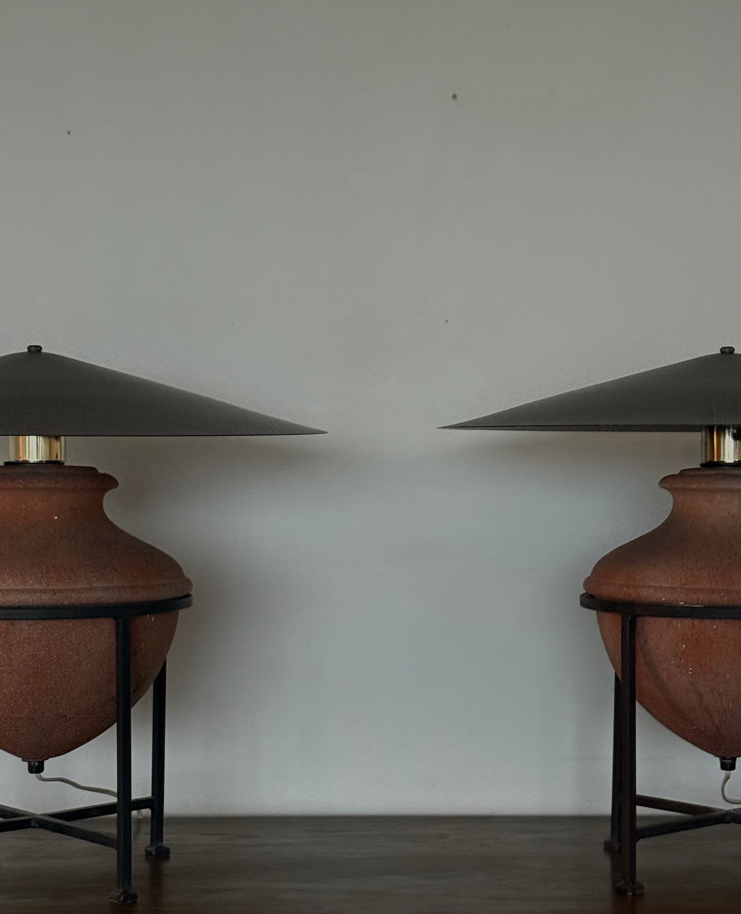1980s/90s VINTAGE AMPHORA & IRON LAMPS
