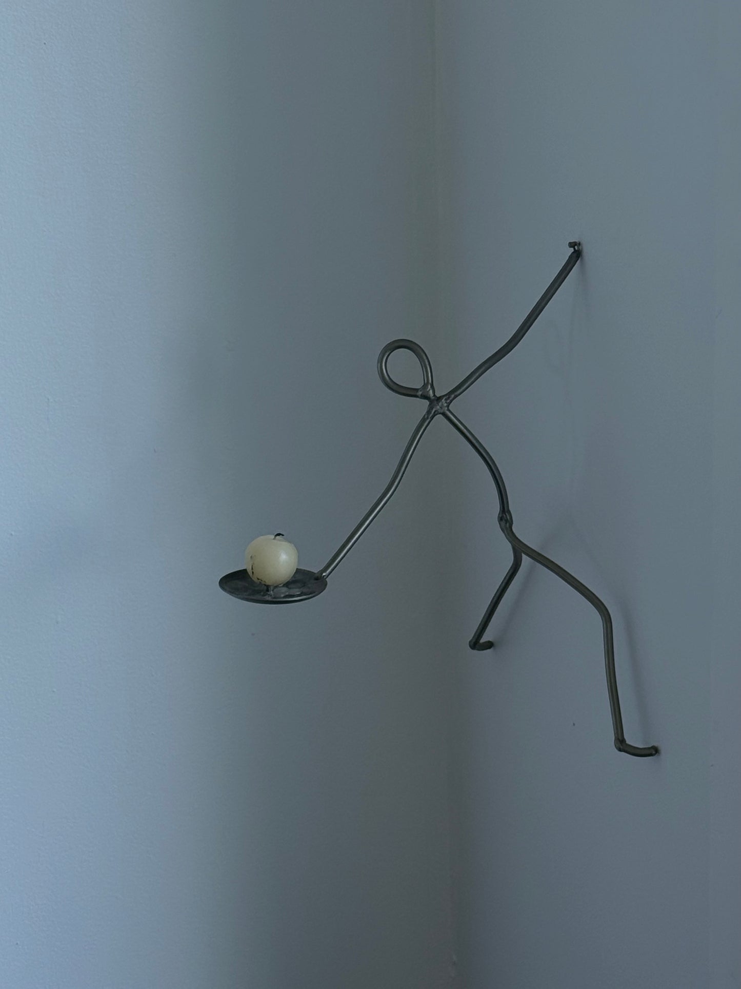 RARE 1990s Vintage Stick Figure Candle Sconces
