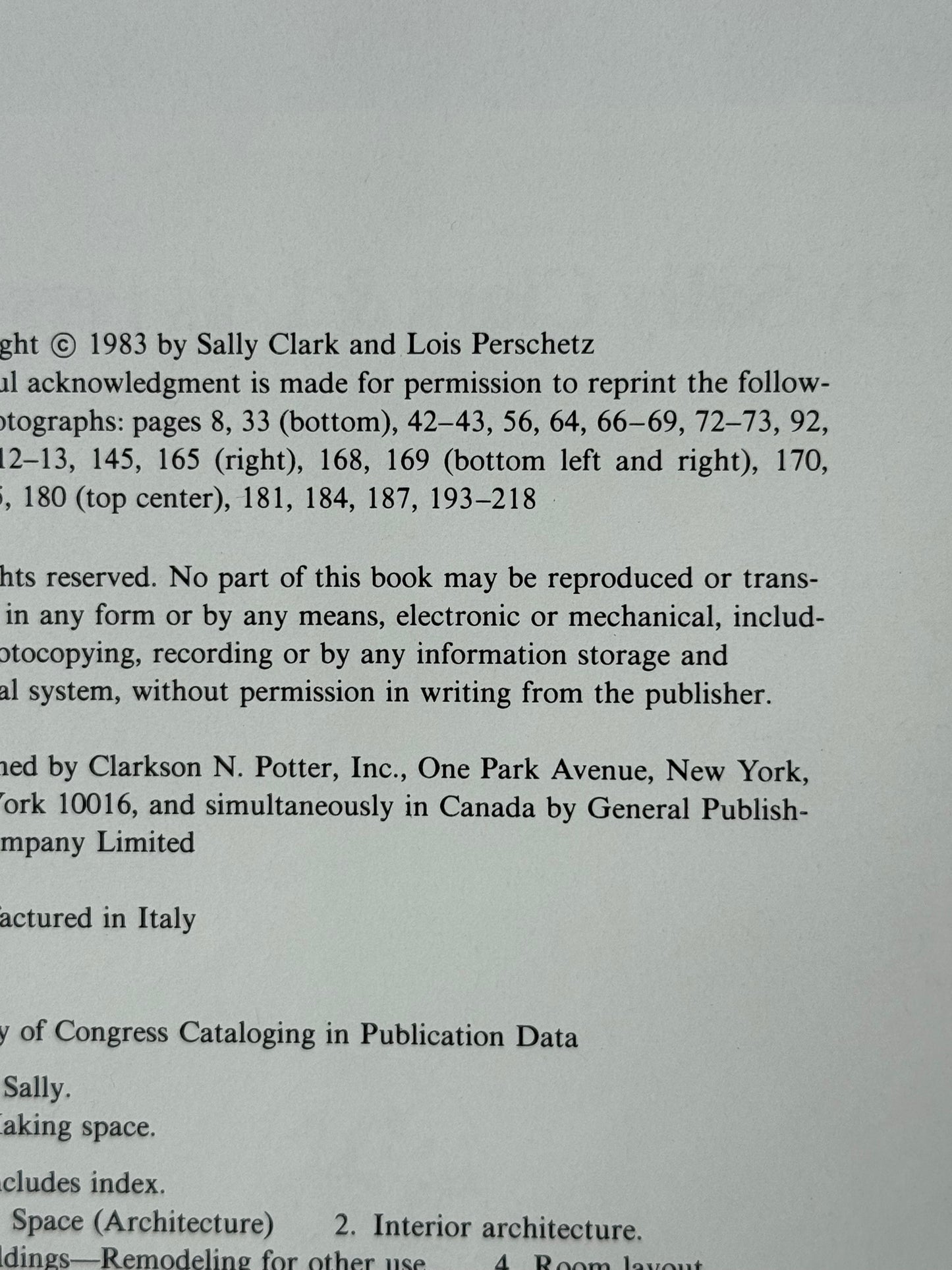 1983 MAKING SPACE BOOK