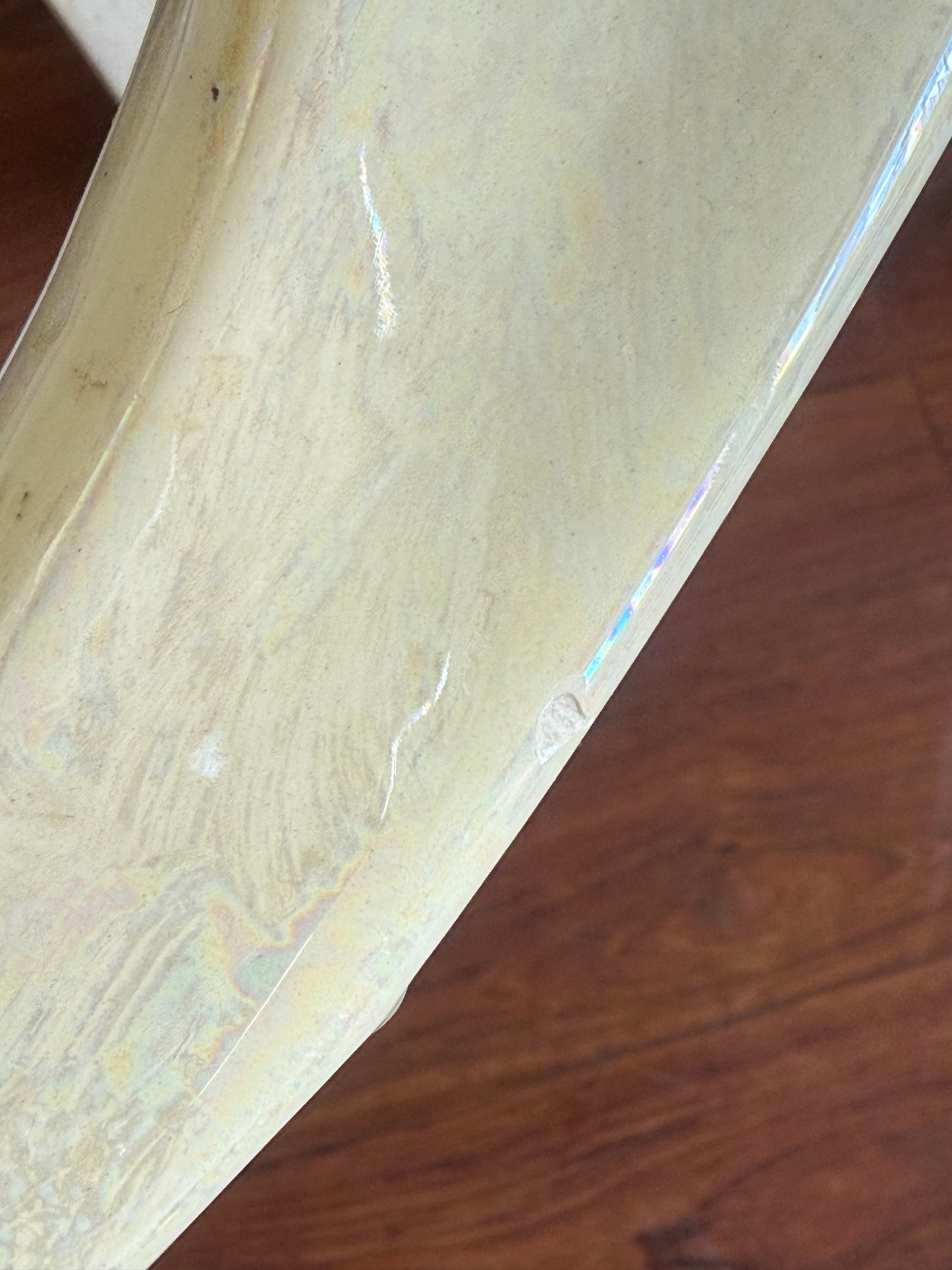 1980s IRIDESCENT CERAMIC DUO