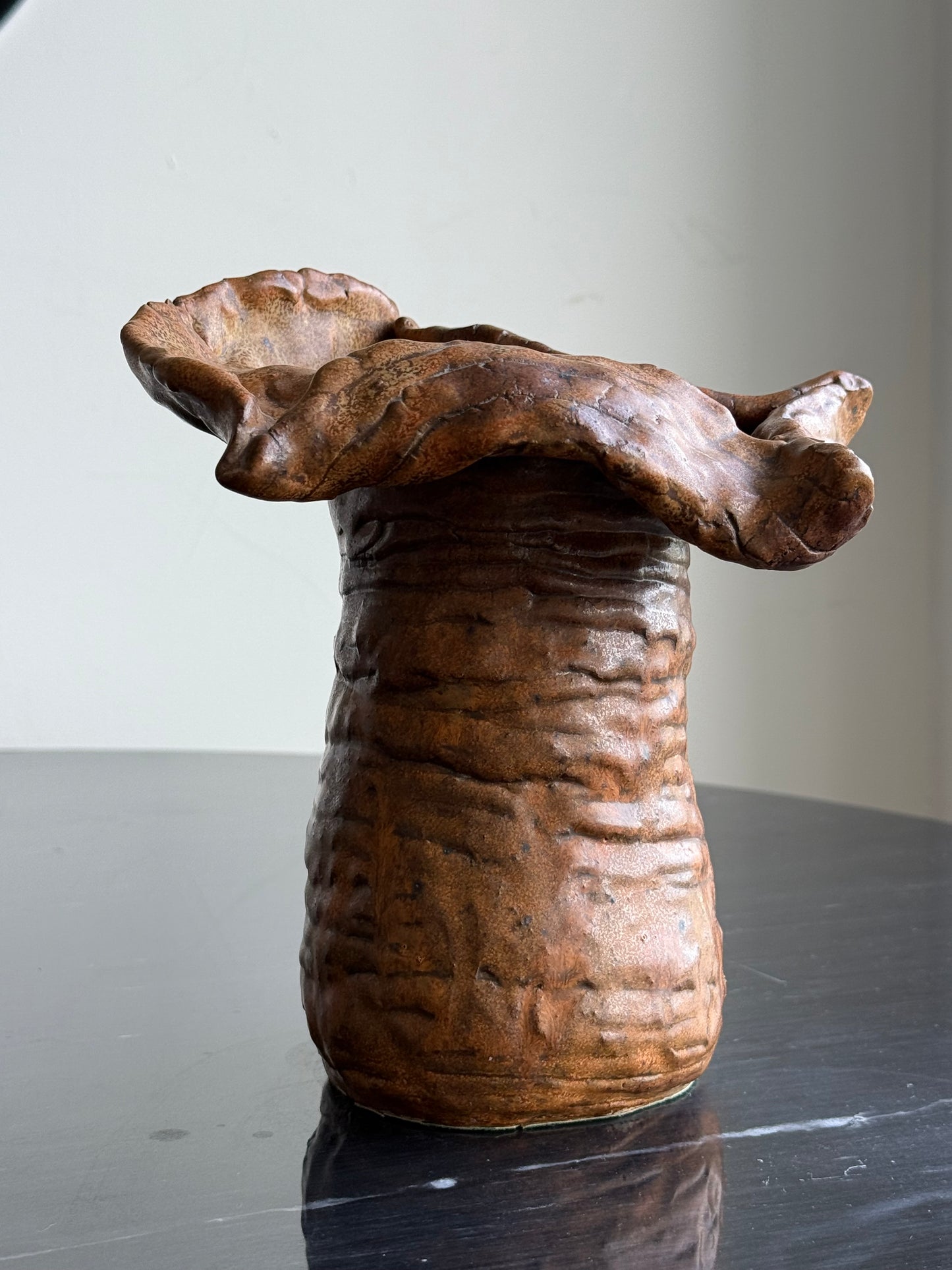VINTAGE Textured Sculptural VASE