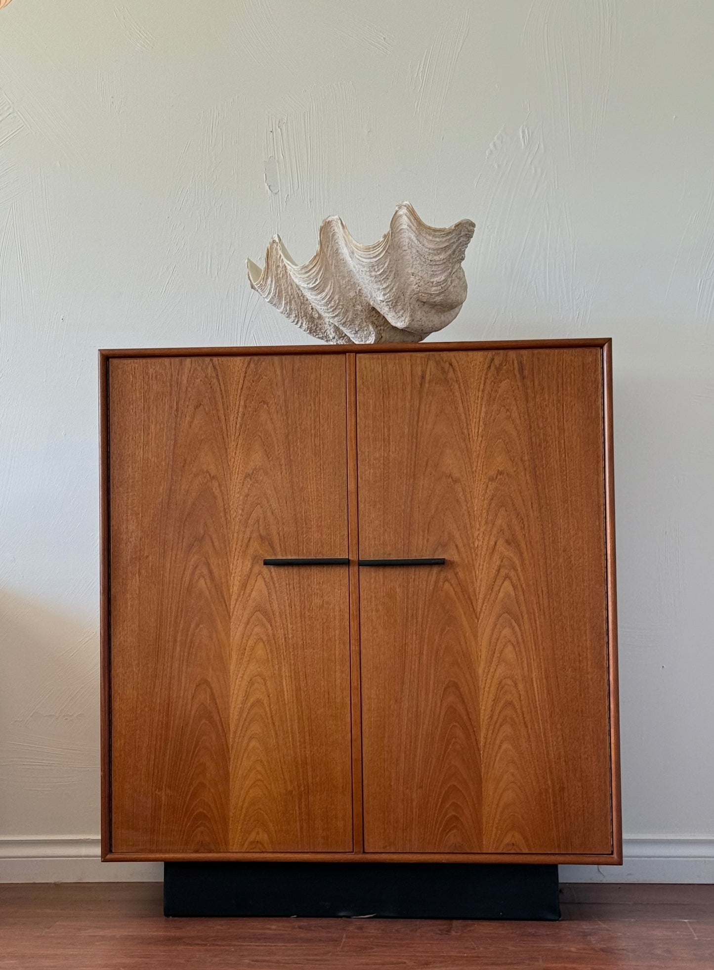 Teak Armoire with Black Plinth Base