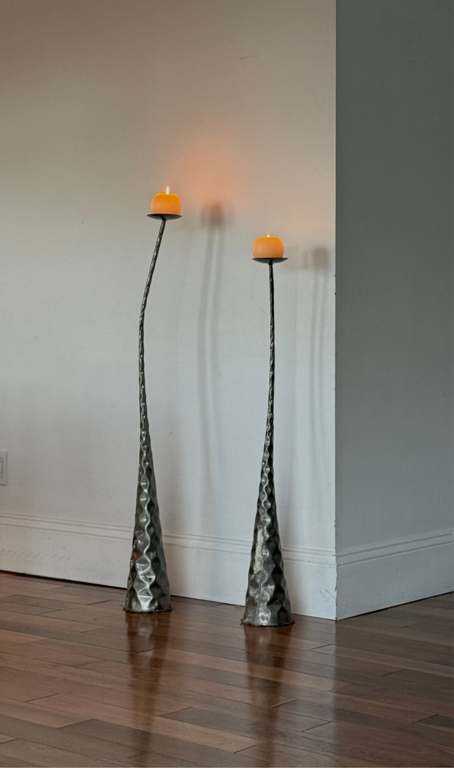 SCULPTURAL FLOOR CANDLEHOLDERS