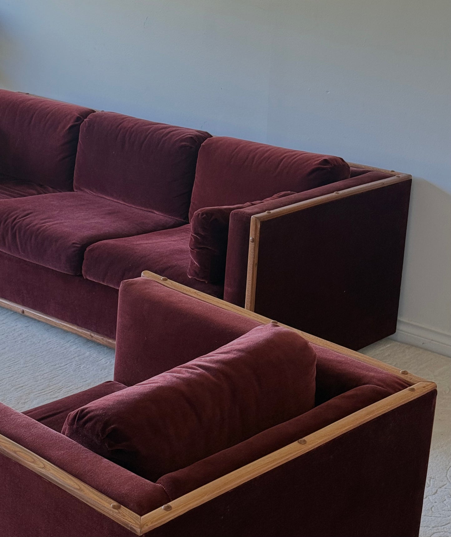 VNTG VELVET & WOOD SOFAs