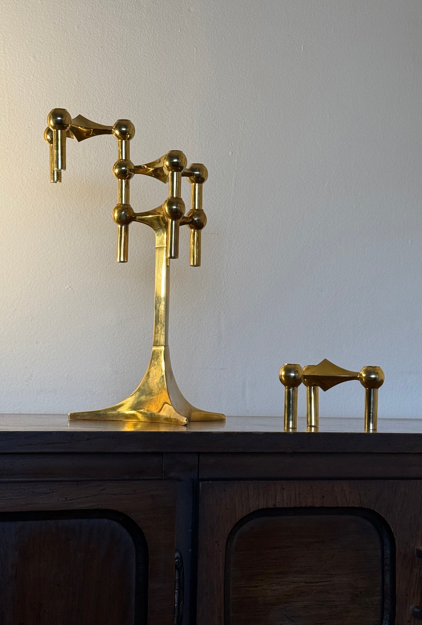 MCM STOFF NAGEL BRASS CANDLERHOLDERS