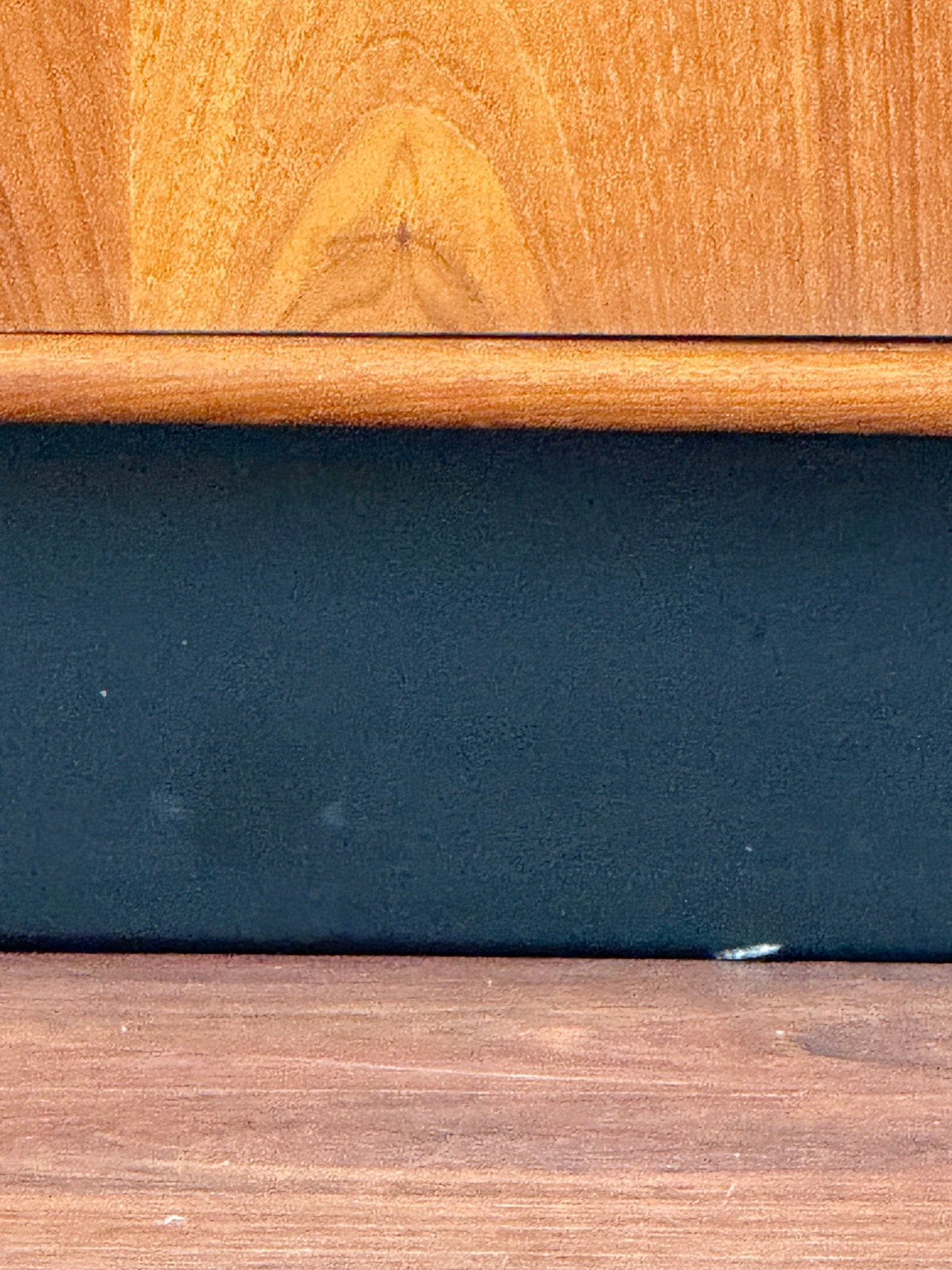 Teak Armoire with Black Plinth Base