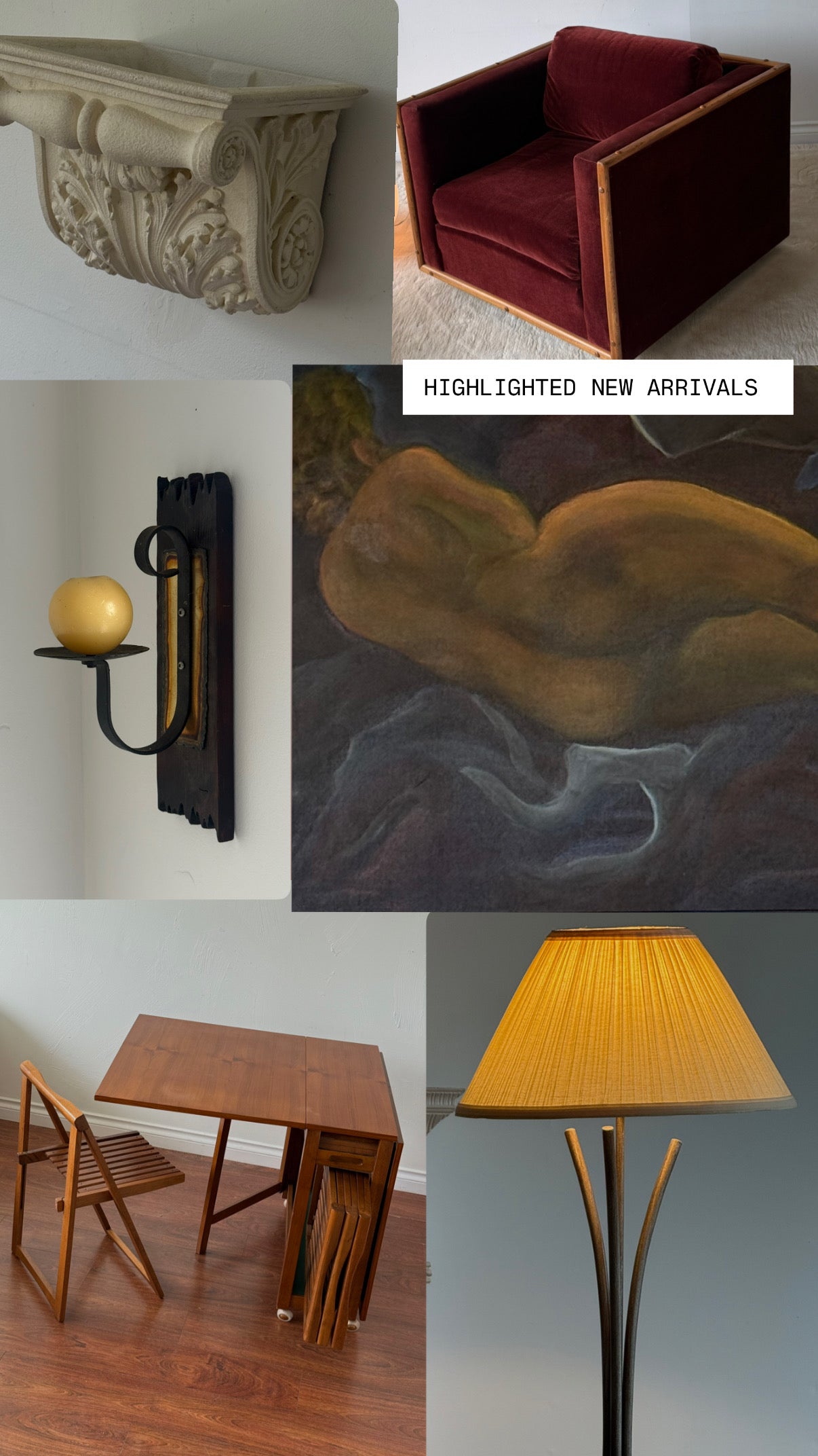 VNTG BRUTALIST CANDLE SCONCE