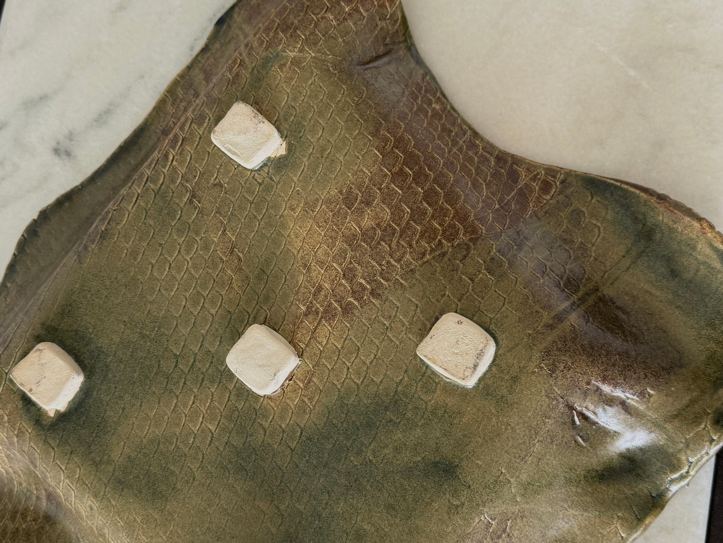 SNAKE PRINT POTTERY PLATTER