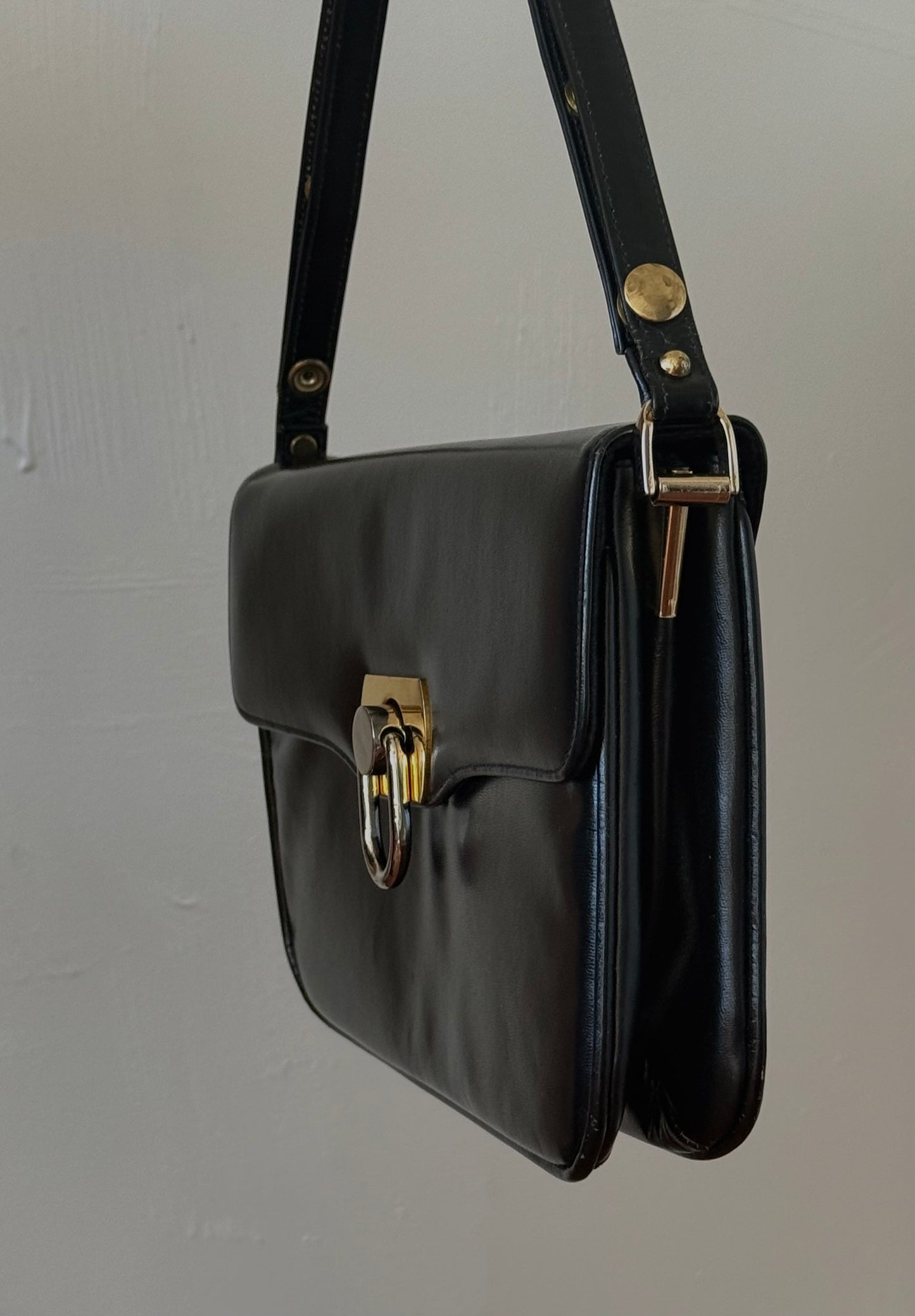 VINTAGE HENRI FENSTEUR BLACK LEATHER PURSE