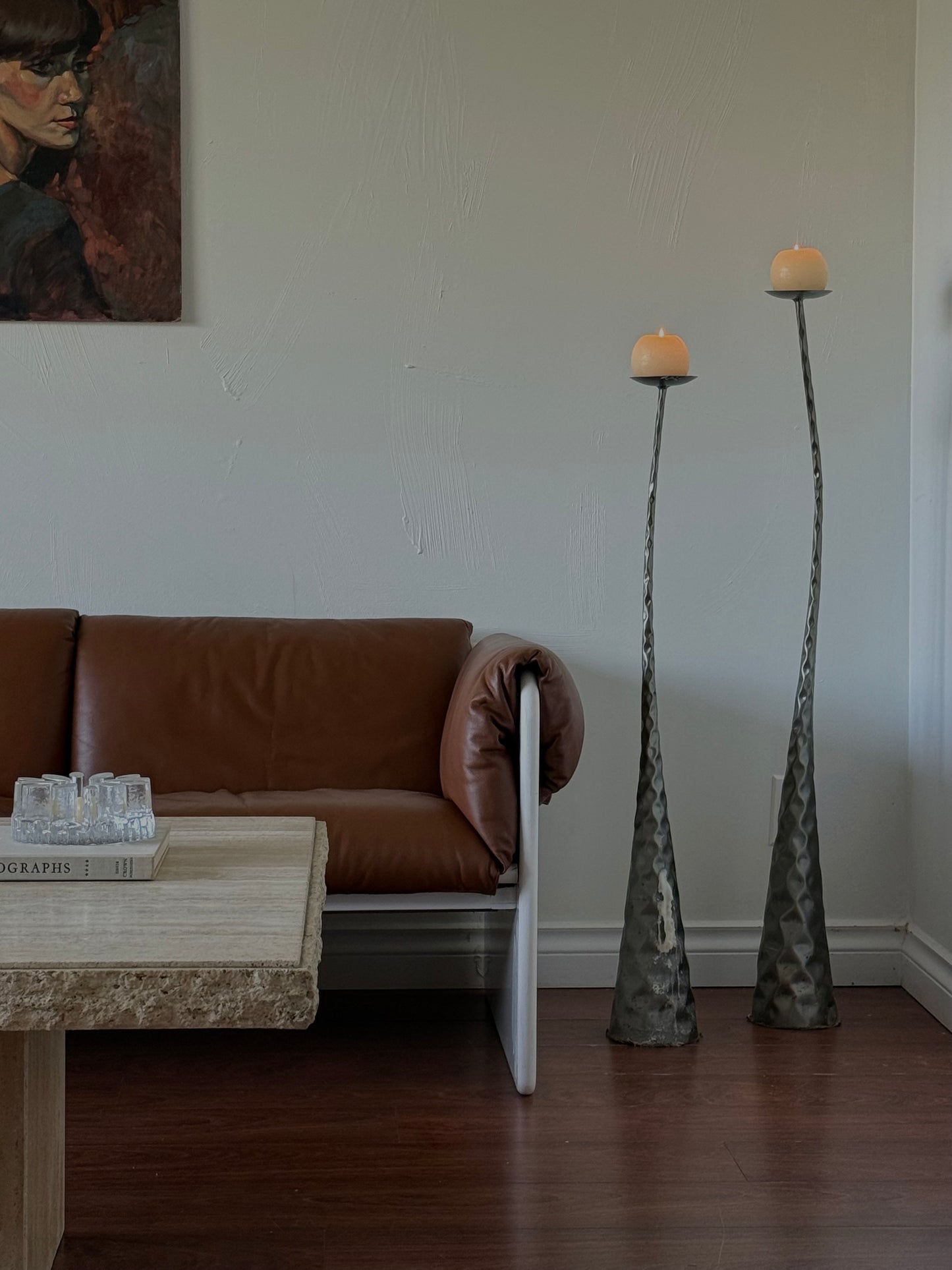 SCULPTURAL FLOOR CANDLEHOLDERS