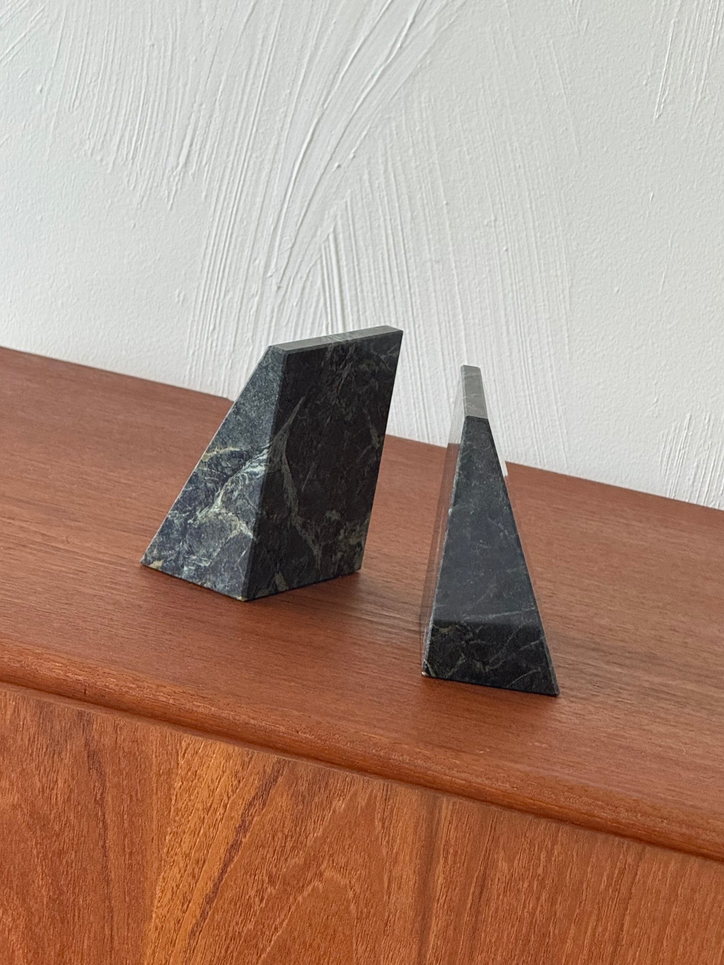 VINTAGE MARBLE BOOKENDS