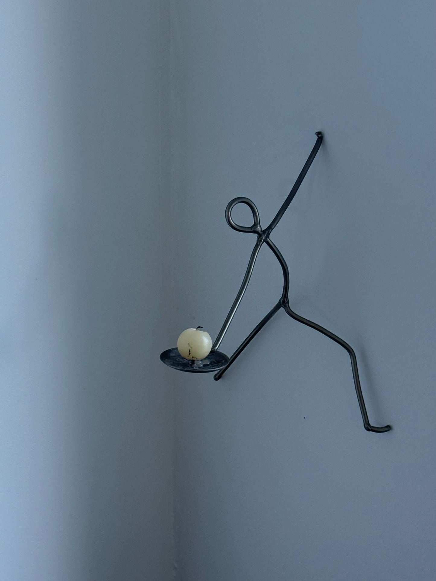 RARE 1990s Vintage Stick Figure Candle Sconces
