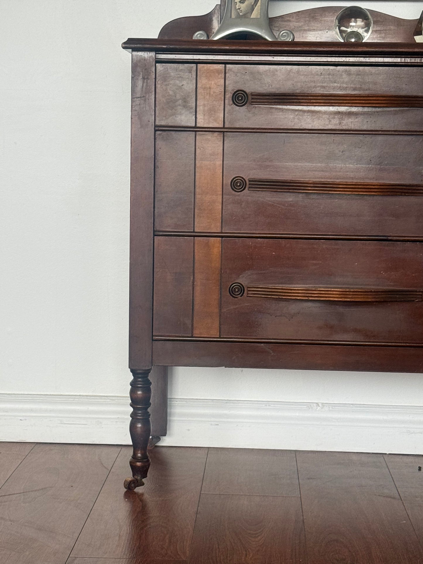 ANTIQUE DRESSER & MIRROR