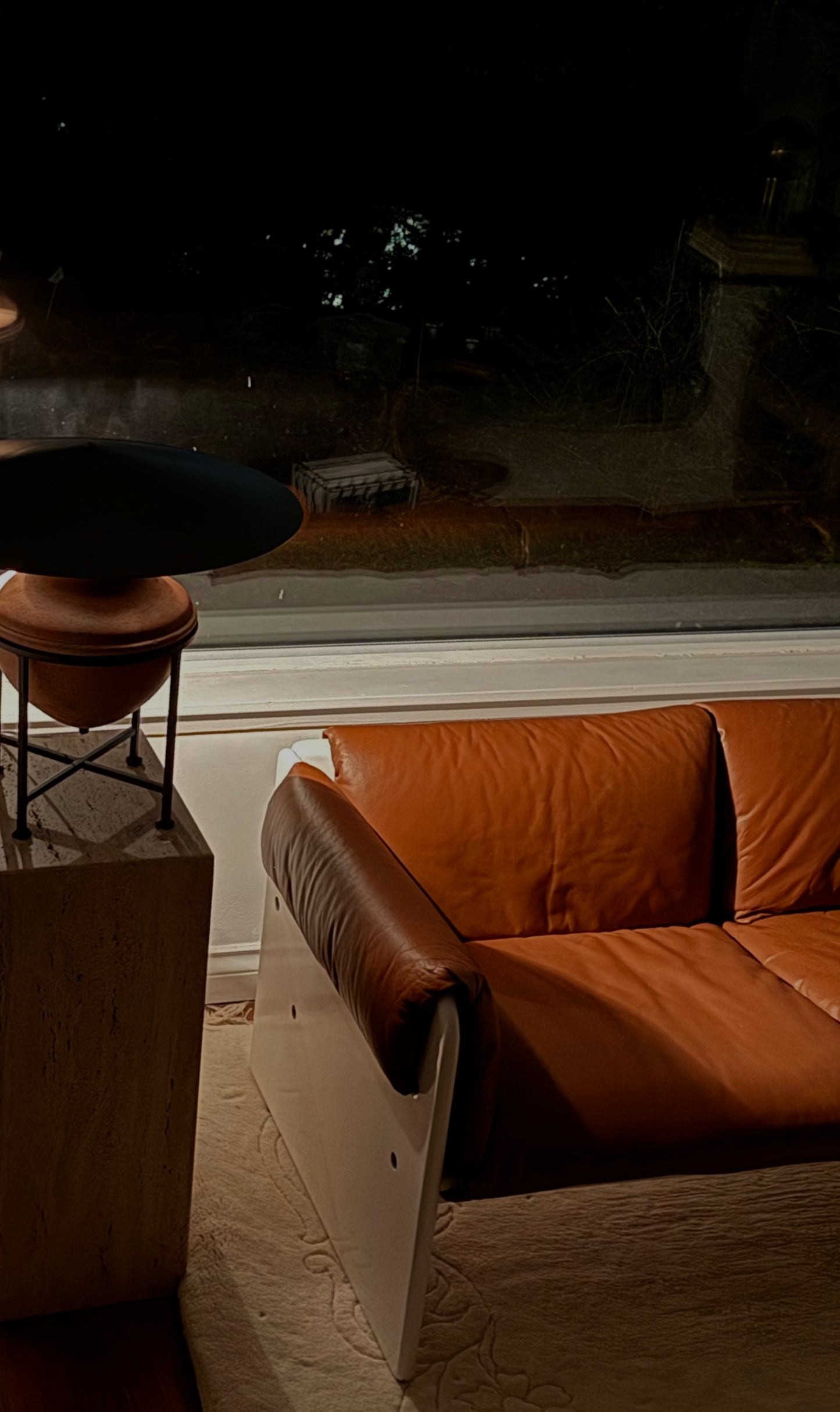 1960s MULLER & STEWART LEATHER SOFA