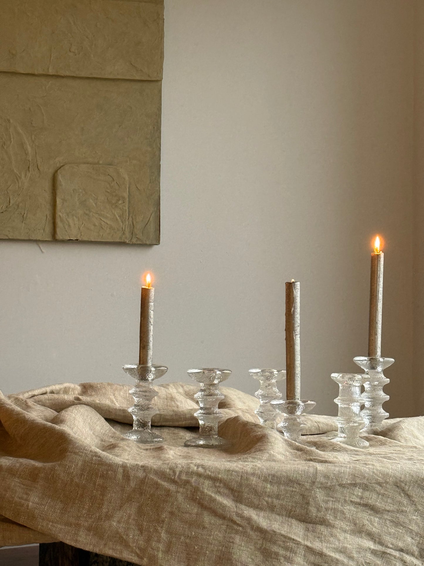 Vintage Festivo Ice Candlesticks