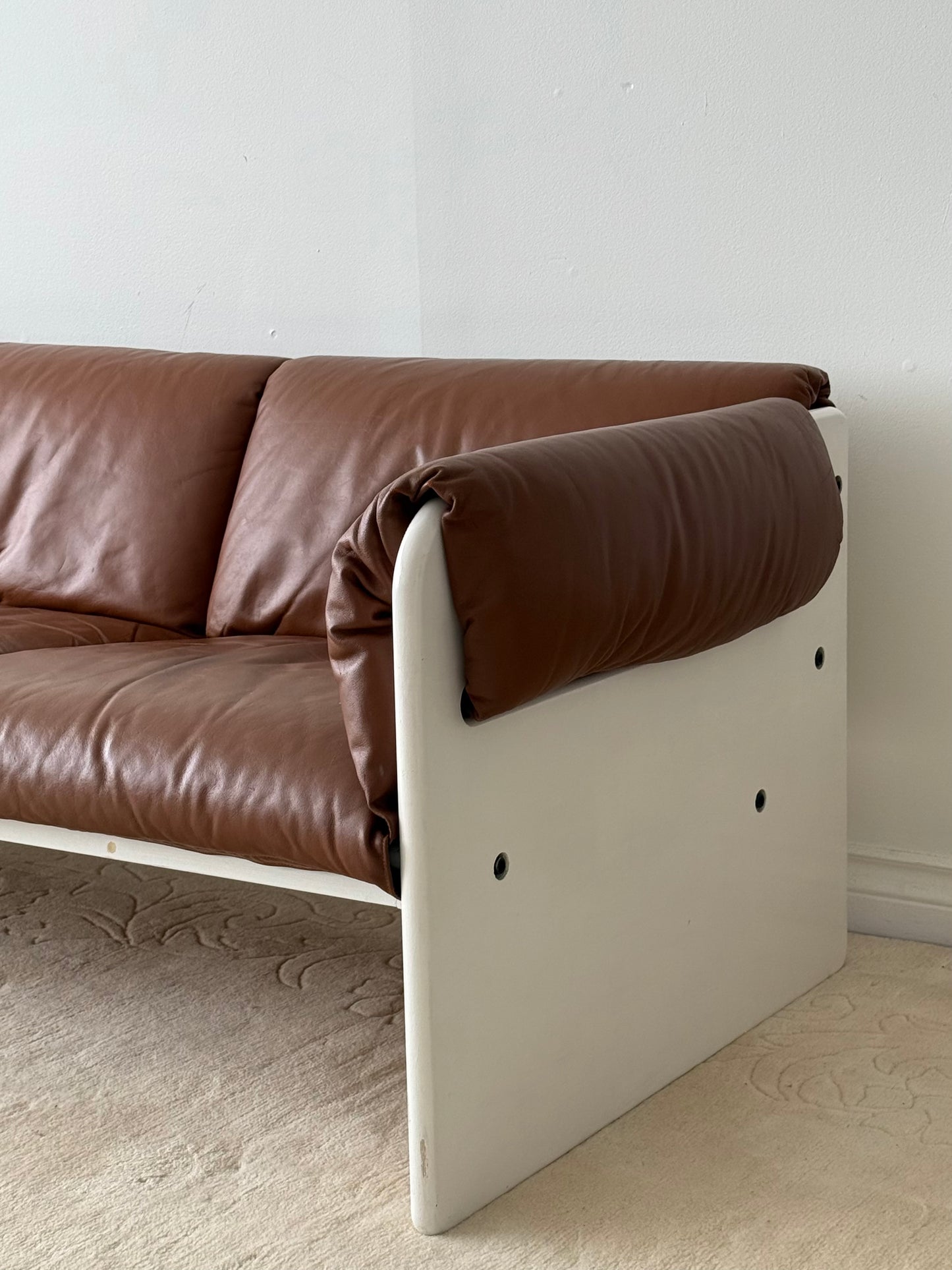 1960s MULLER & STEWART LEATHER SOFA