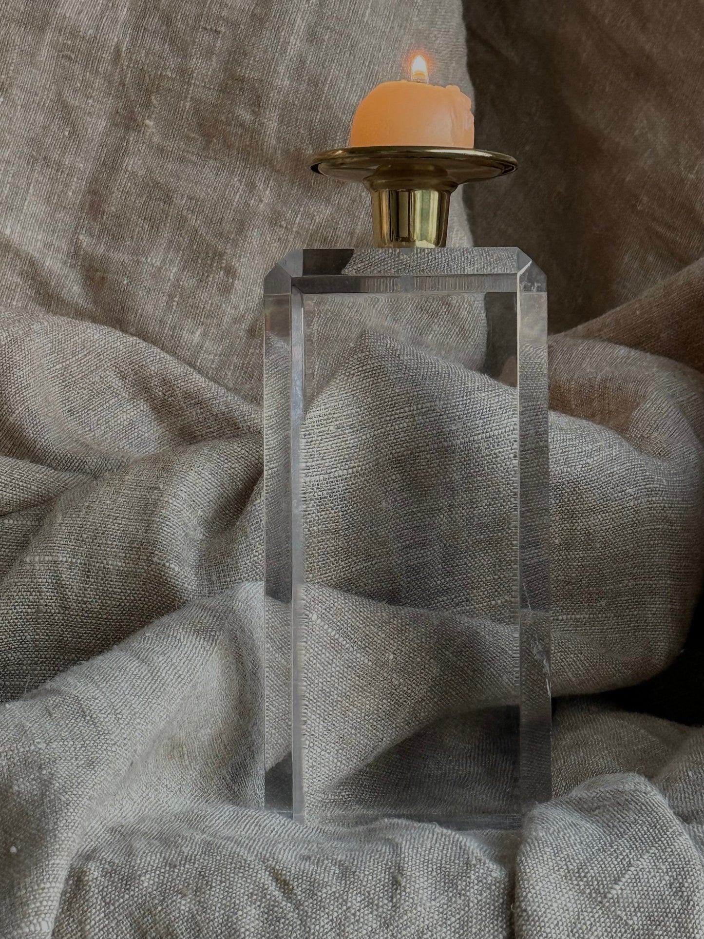 LUCITE CANDLESTICK