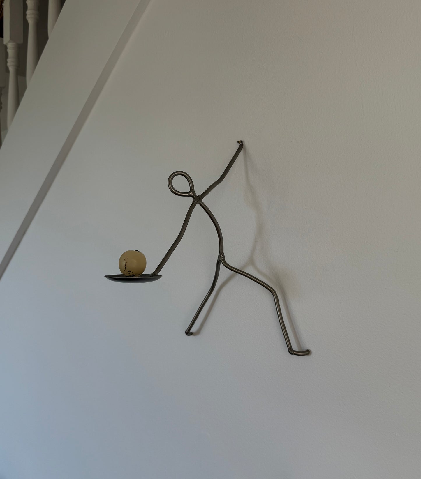 RARE 1990s Vintage Stick Figure Candle Sconces