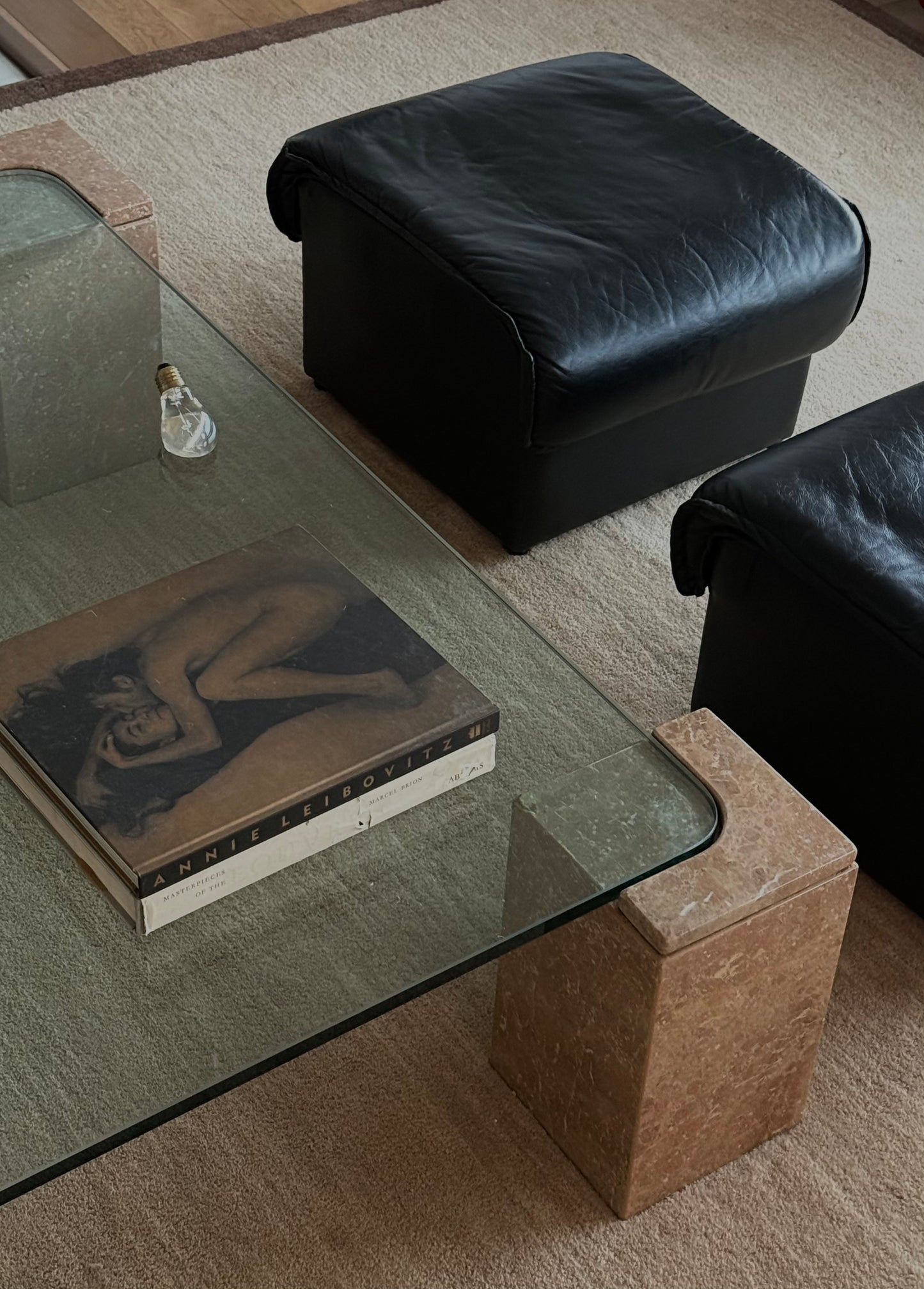 POST MOD LEATHER POUFS