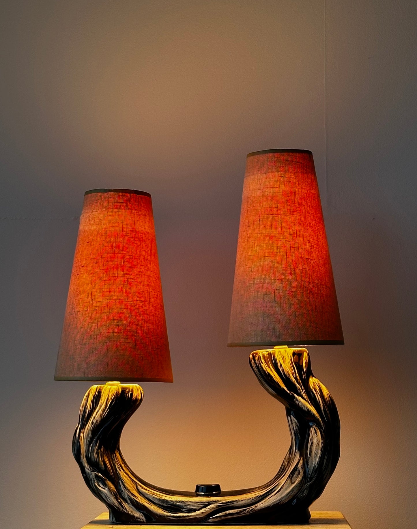1950s OOAK POTTERY LAMP