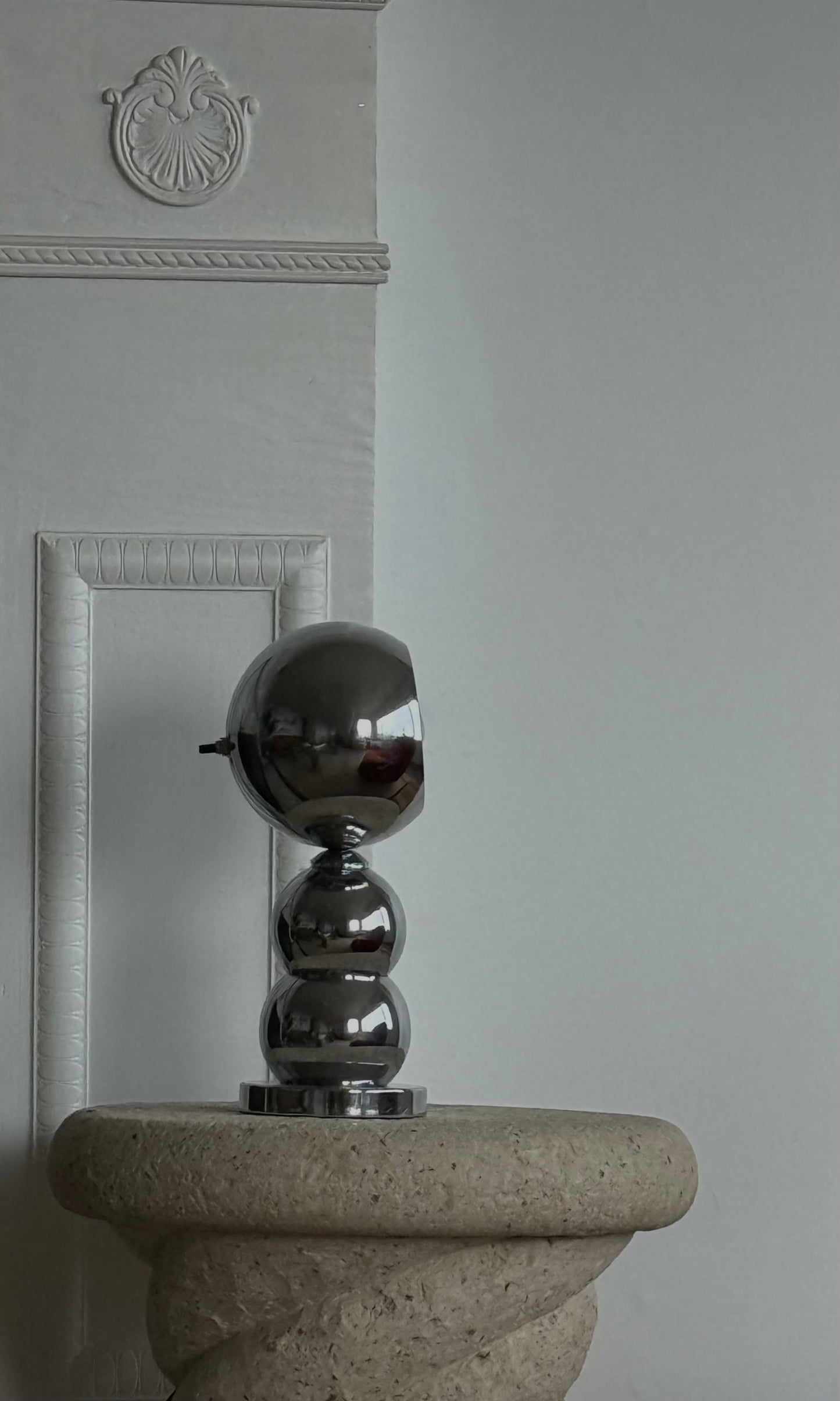 1970s CHROME EYEBALL LAMP