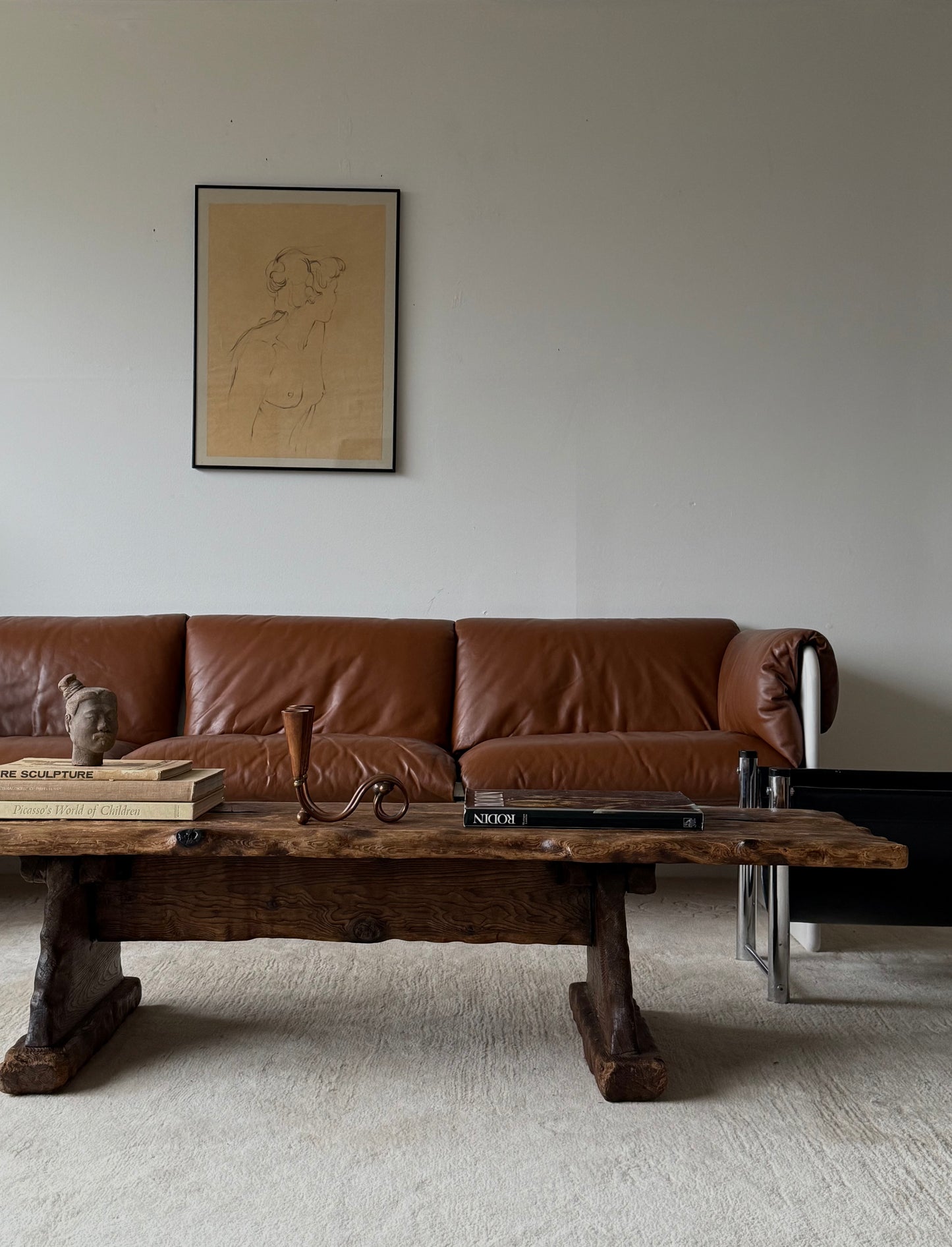 1960s MULLER & STEWART LEATHER SOFA