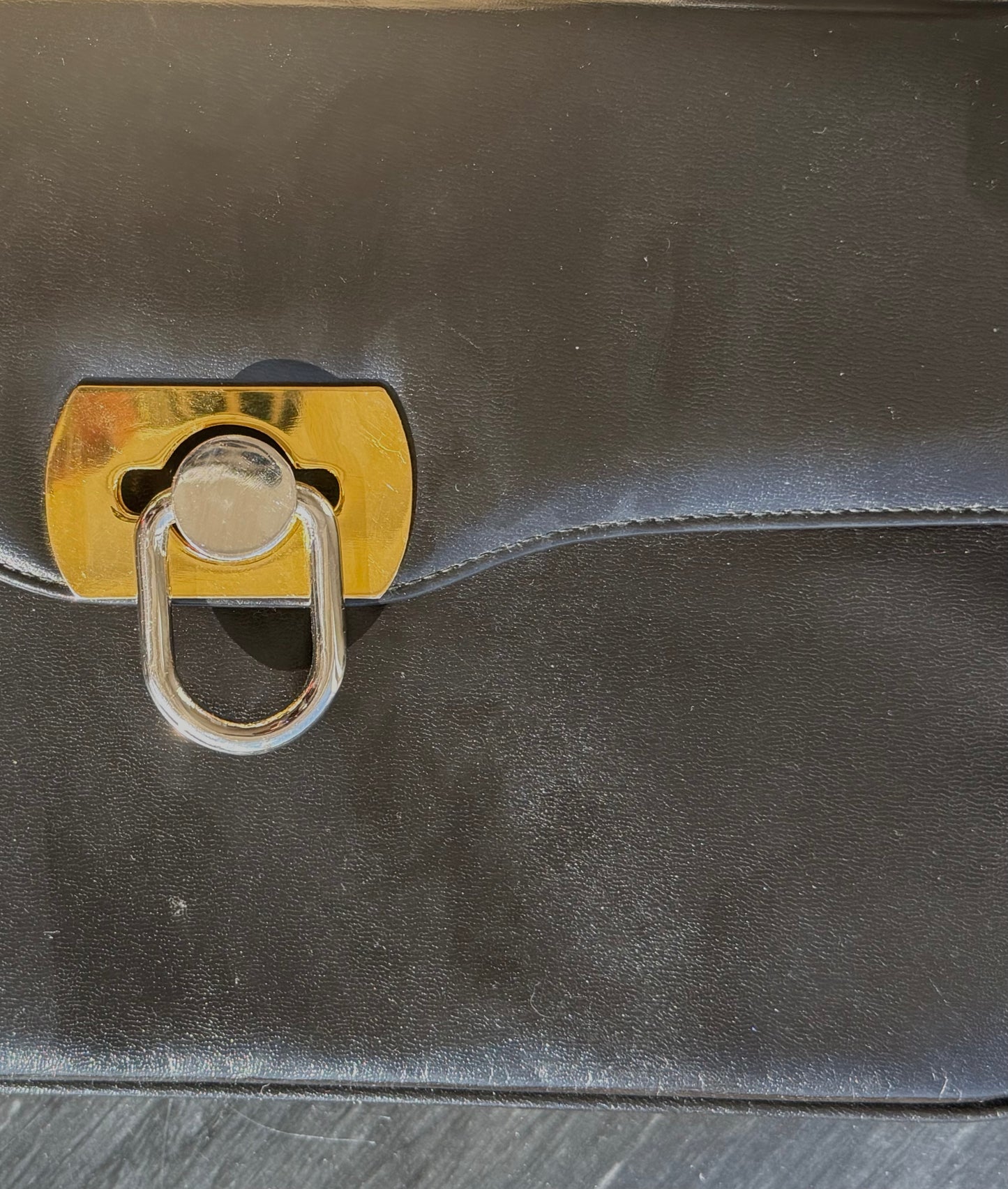 VINTAGE HENRI FENSTEUR BLACK LEATHER PURSE