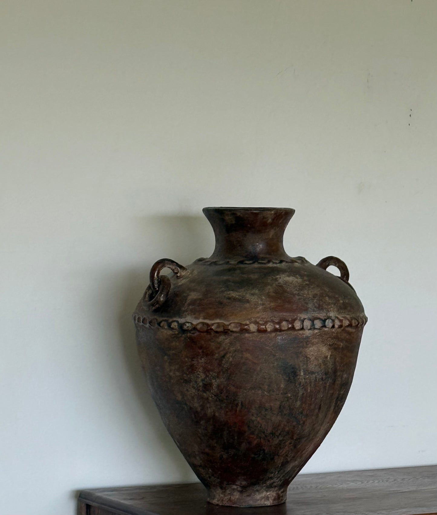 VINTAGE CLAY AMPHORA VESSEL