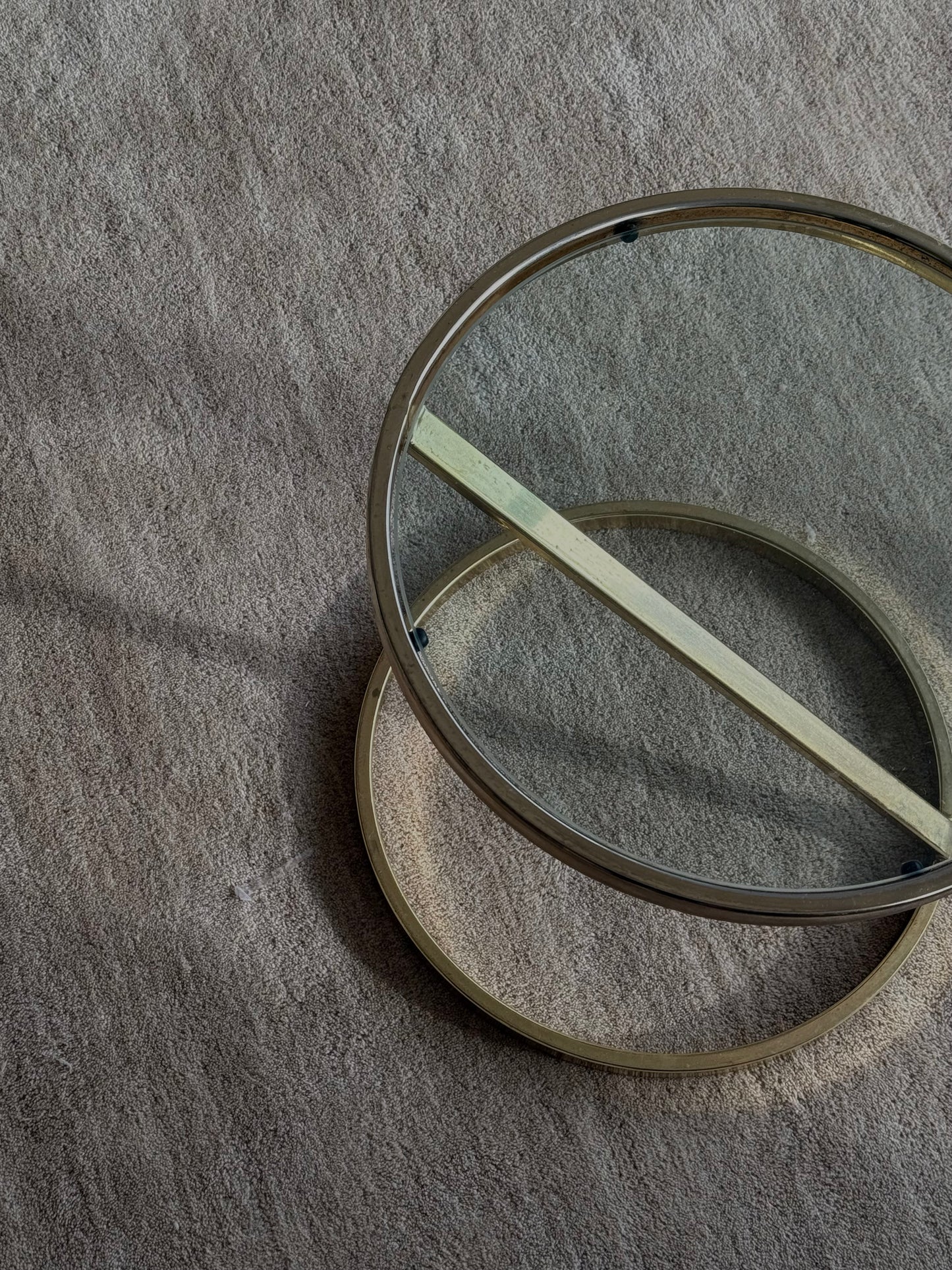 VINTAGE ART DECO STYLE BRASS TABLE