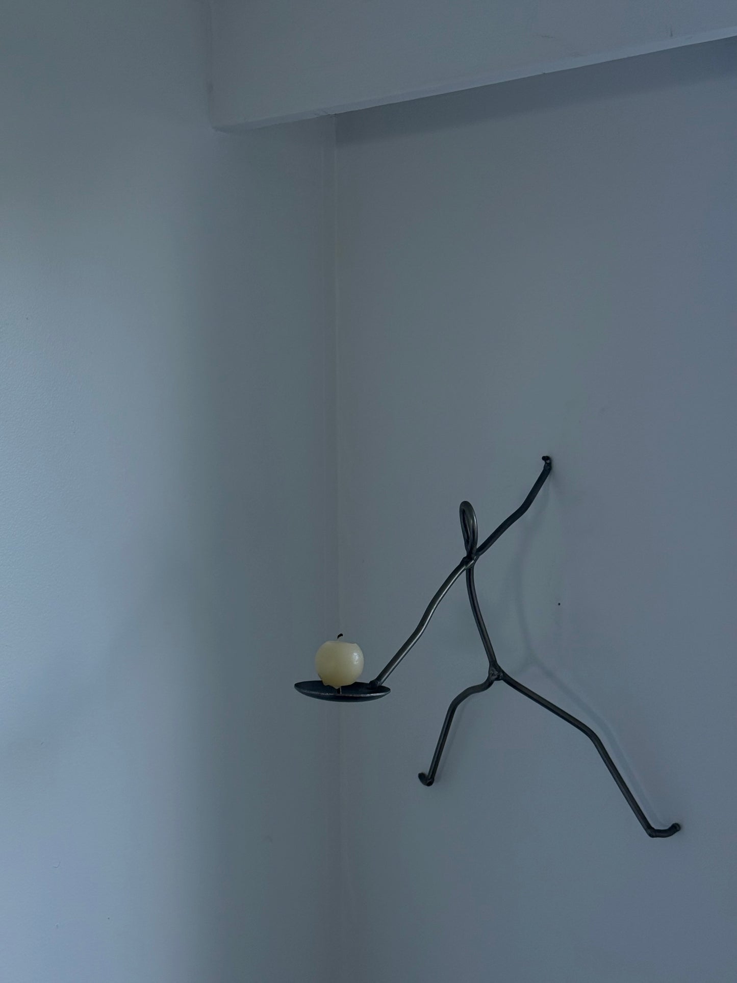 RARE 1990s Vintage Stick Figure Candle Sconces