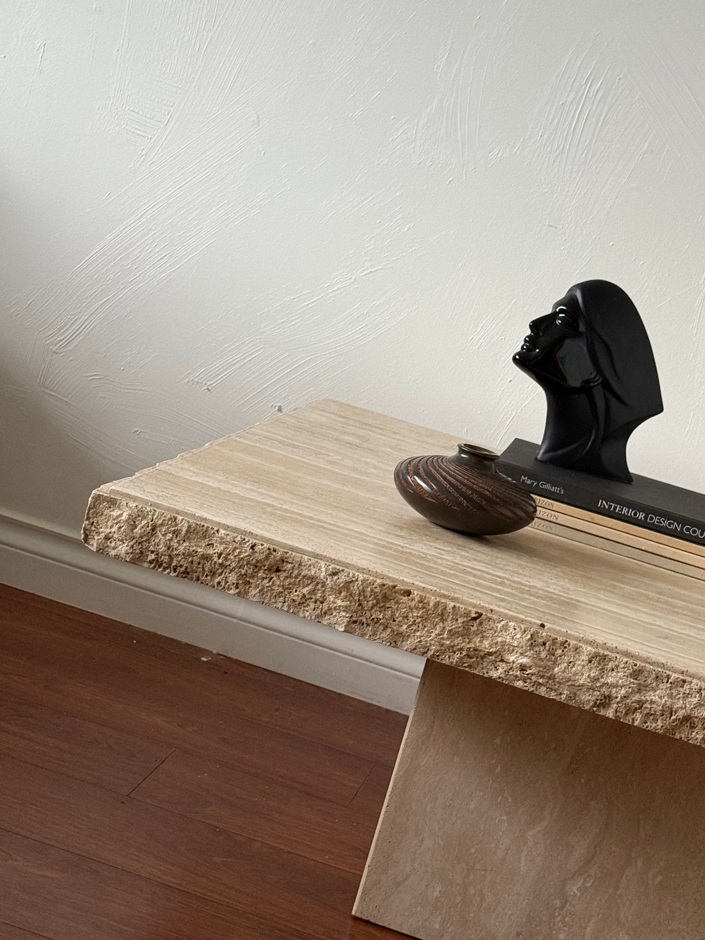 Vintage Art Deco Black Porcelain Women Silhouette Bust Sculpture