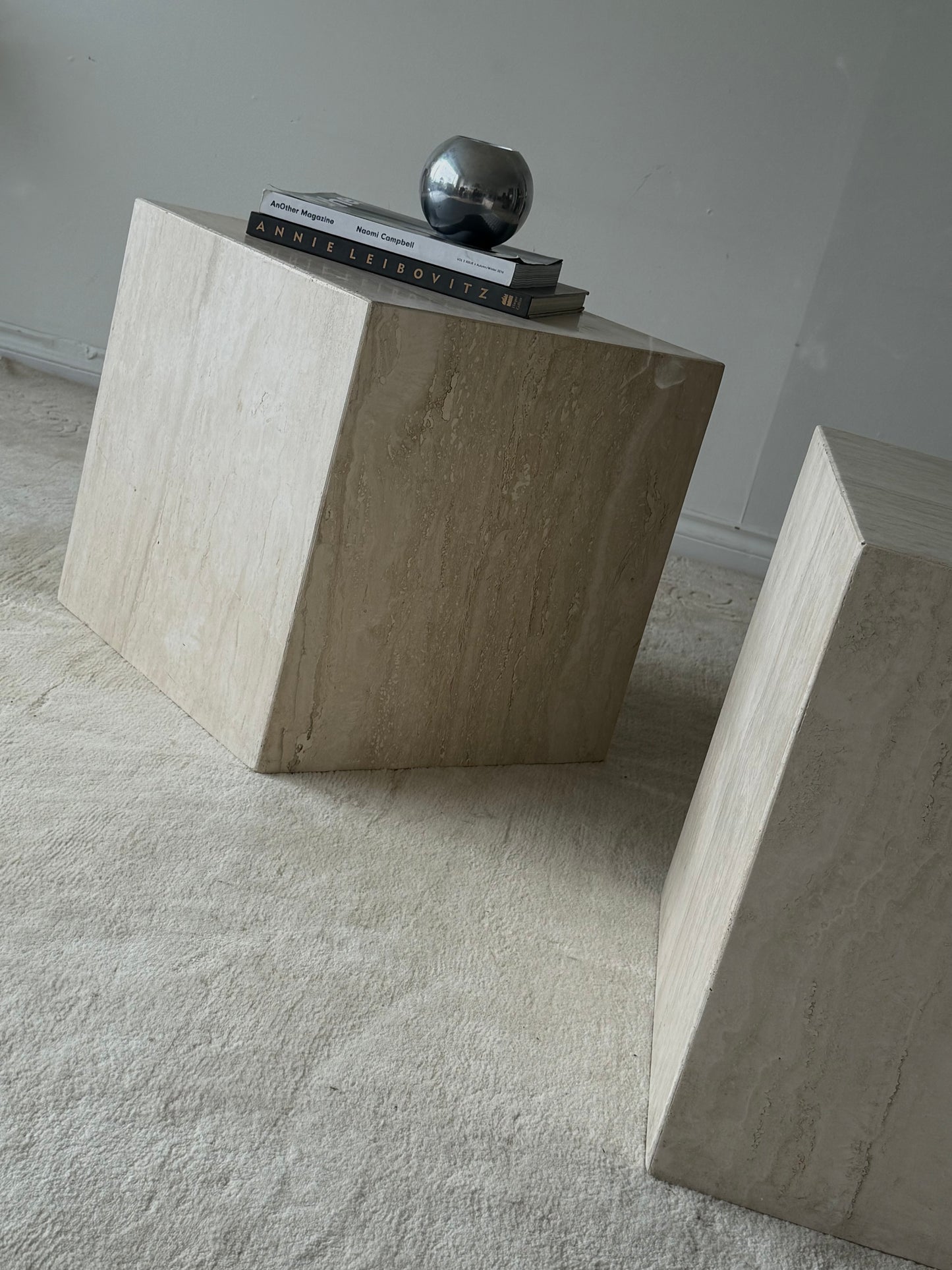 1970s TRAVERTINE CUBES