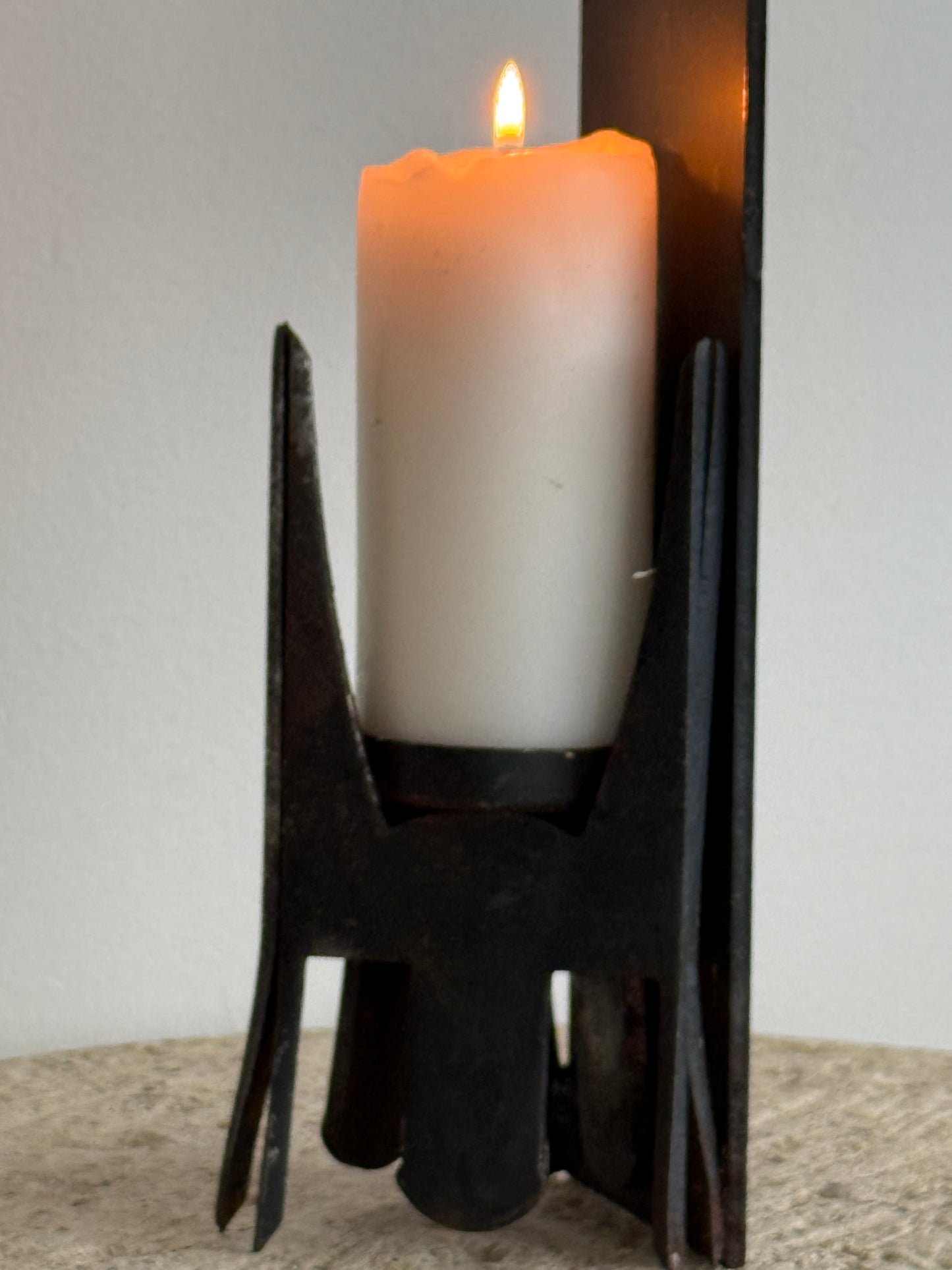 BRUTALIST IRON CANDLEHOLDERS