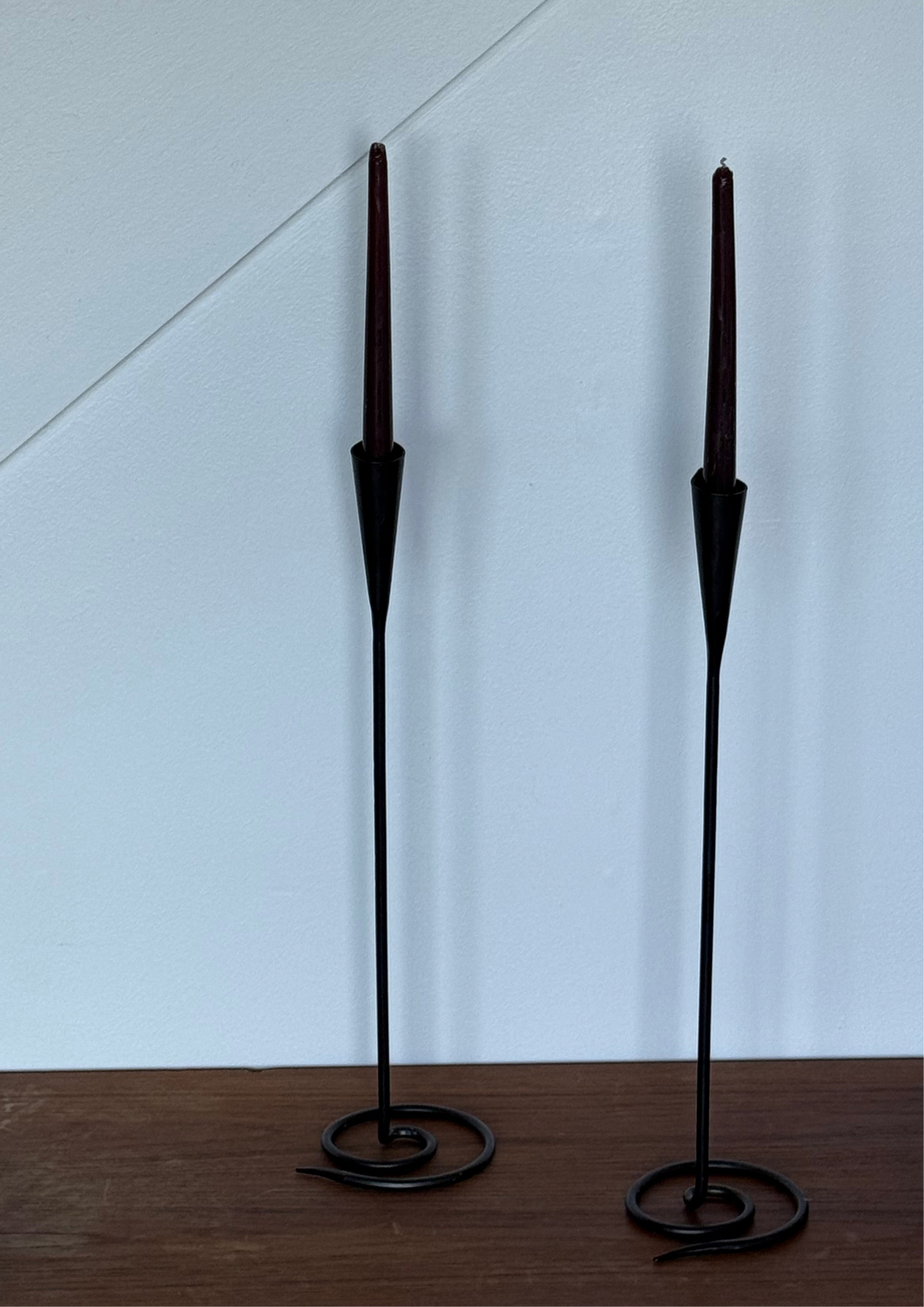 Vintage IRON candleholders