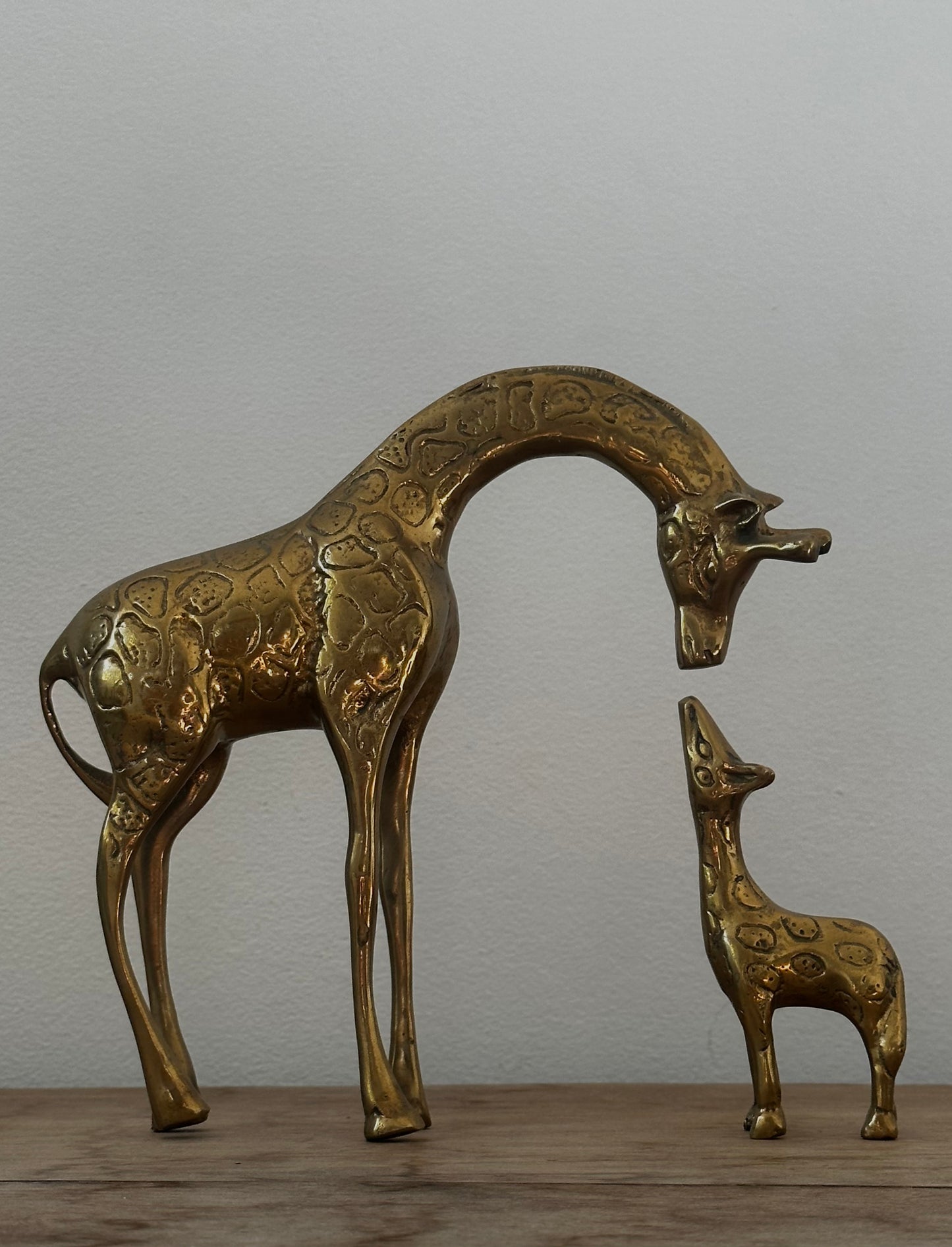 MCM BRASS GIRAFFE FIGURINE SET