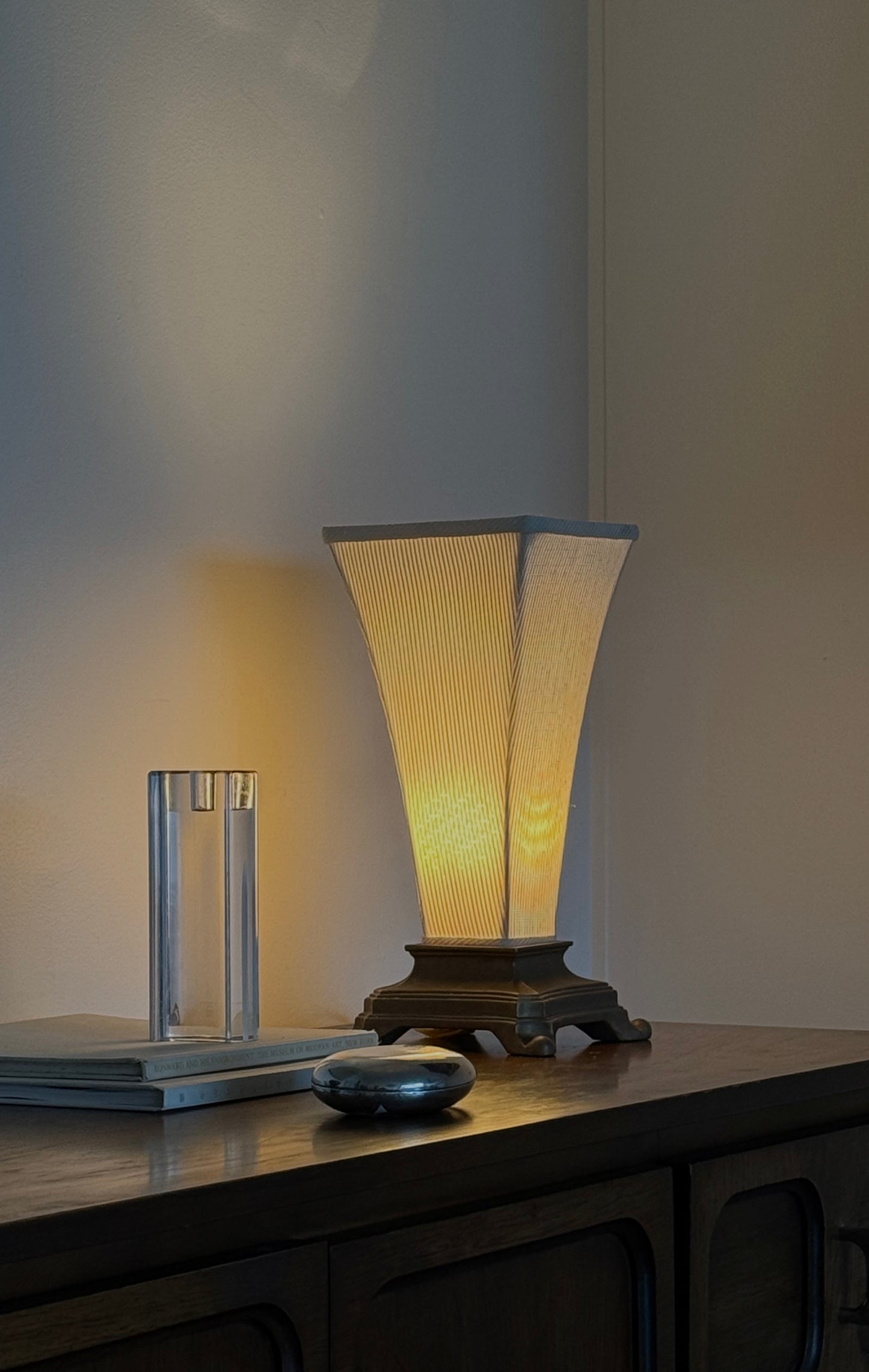 EARLY 2000s PLASTER & FABRIC LAMP