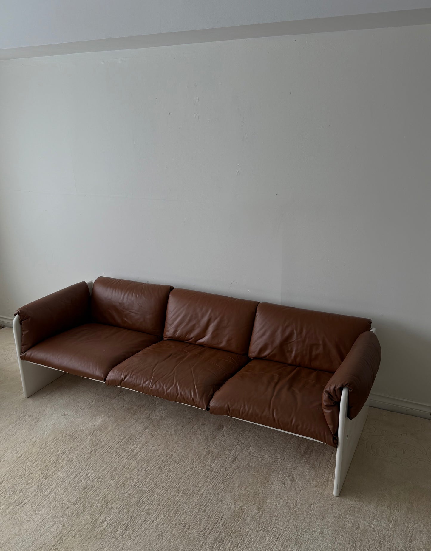 1960s MULLER & STEWART LEATHER SOFA