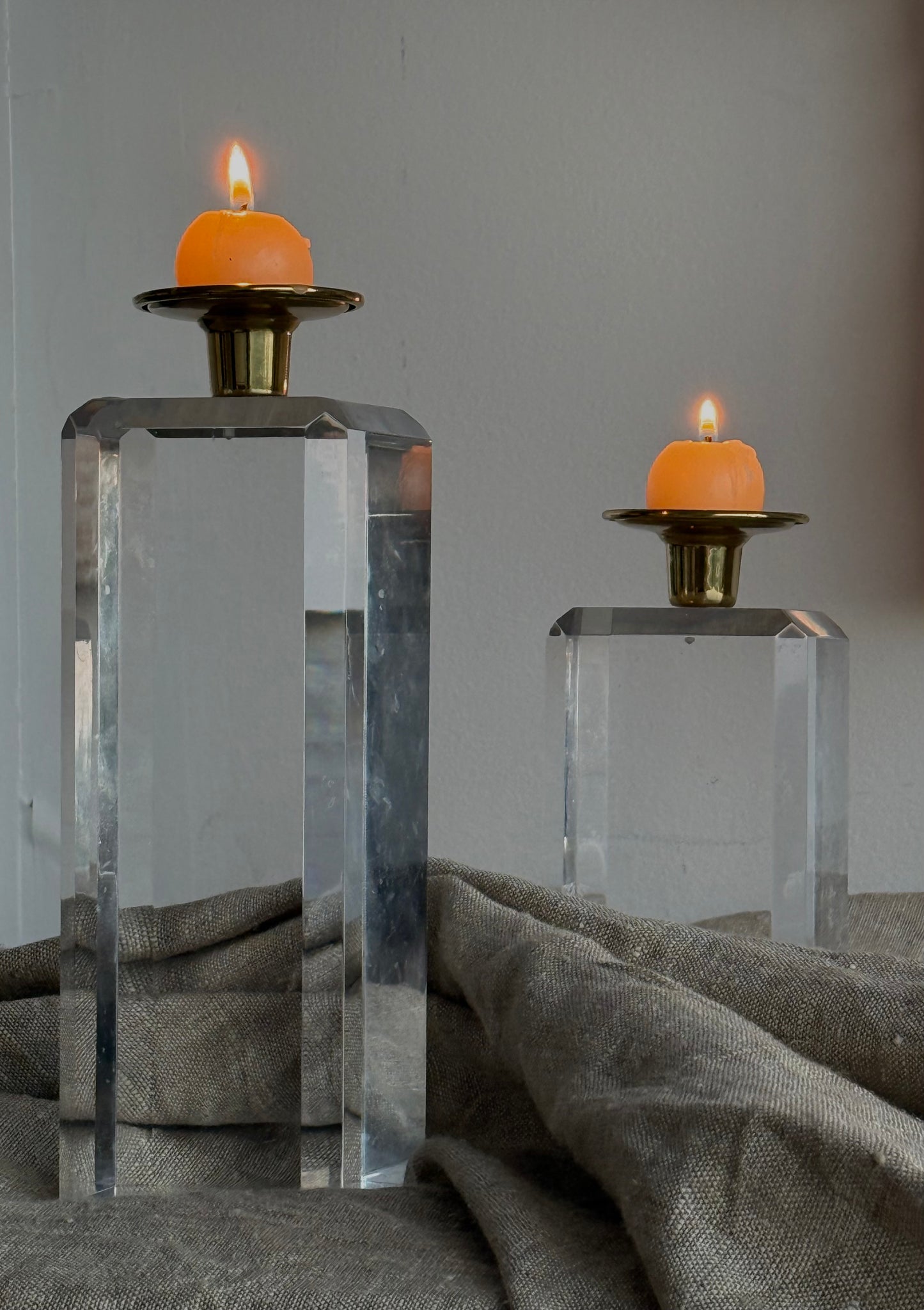 LUCITE CANDLESTICK